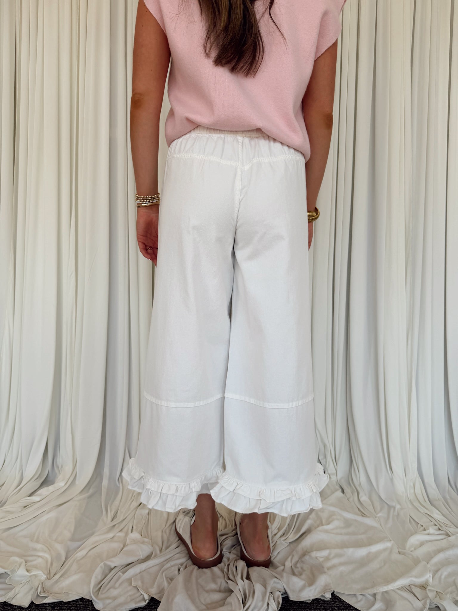 Ruffled Hem Pants