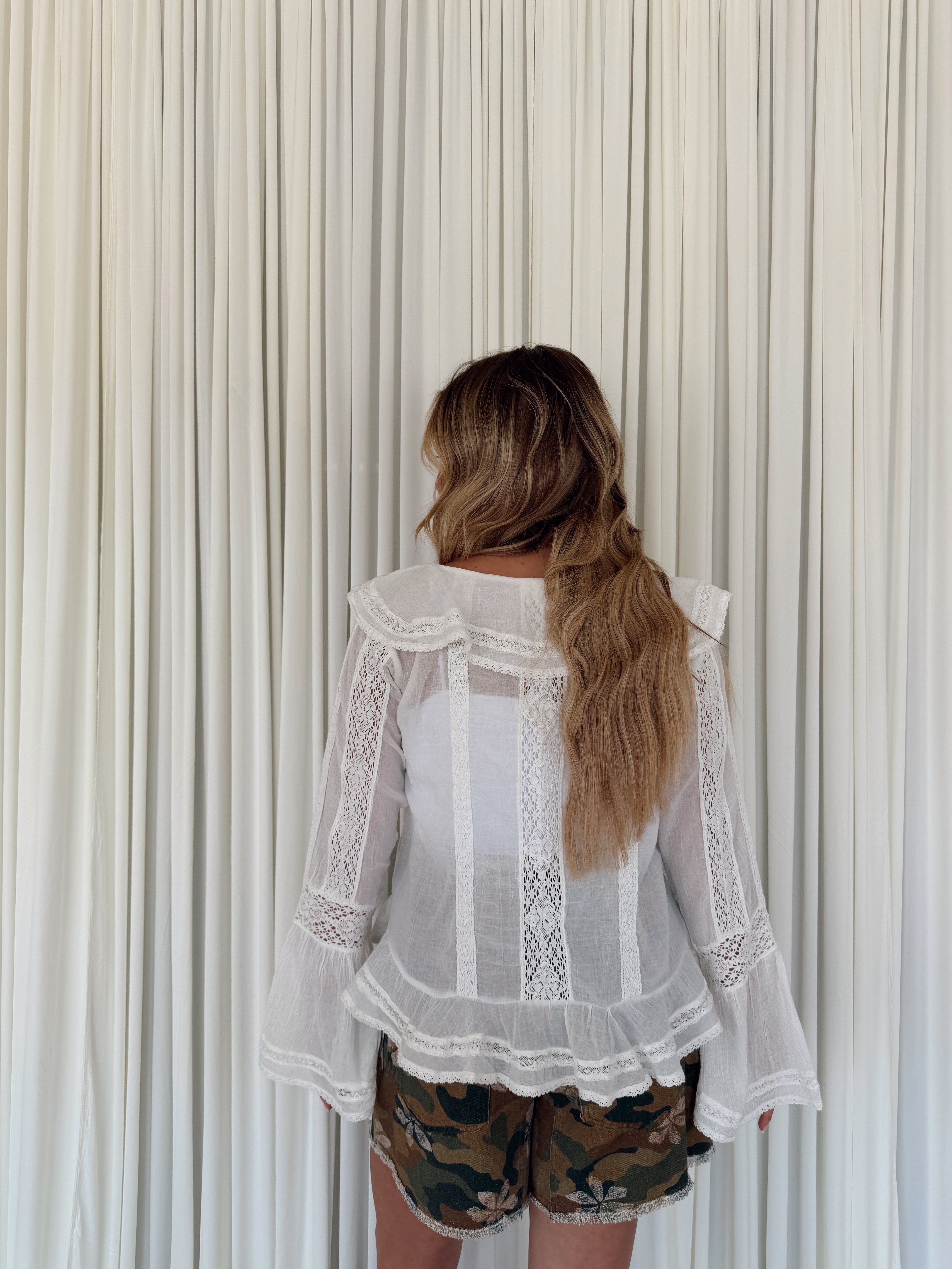 Ruffle Long Sleeve Shirt