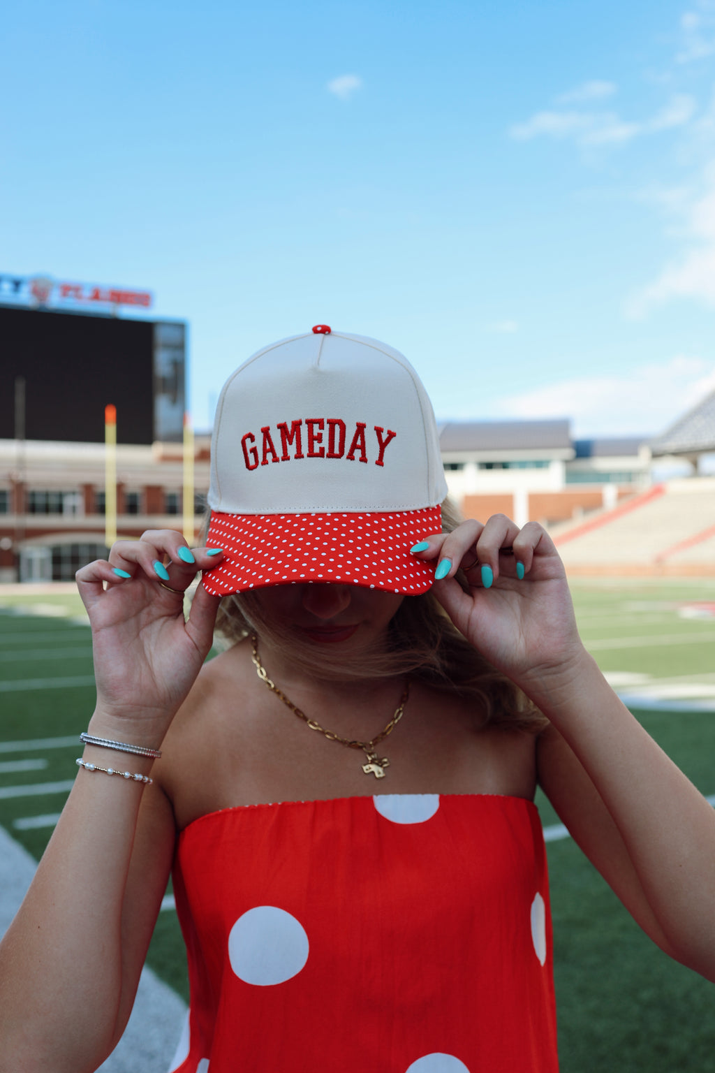 Gameday Polka Dot Trucker Hat