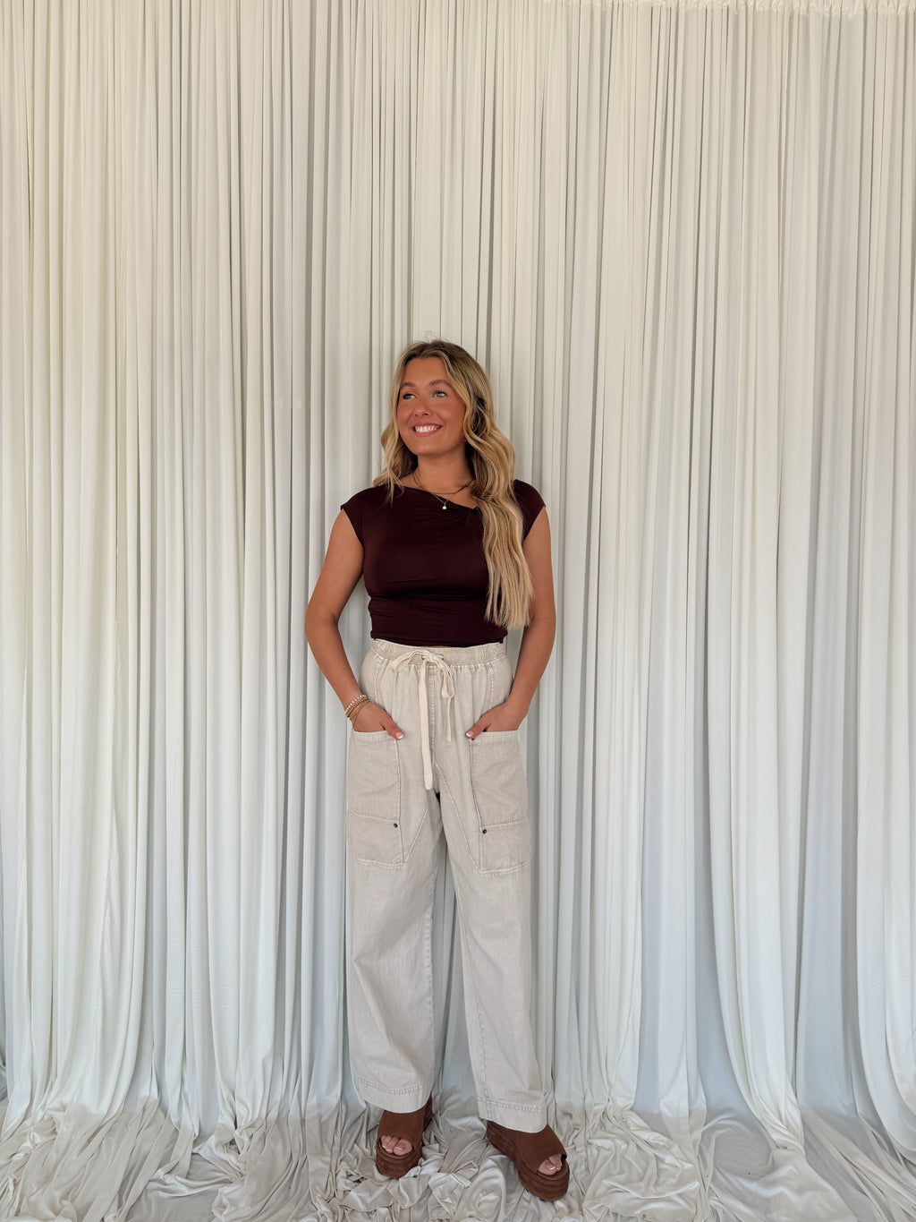 Side Pocket Wide Pants