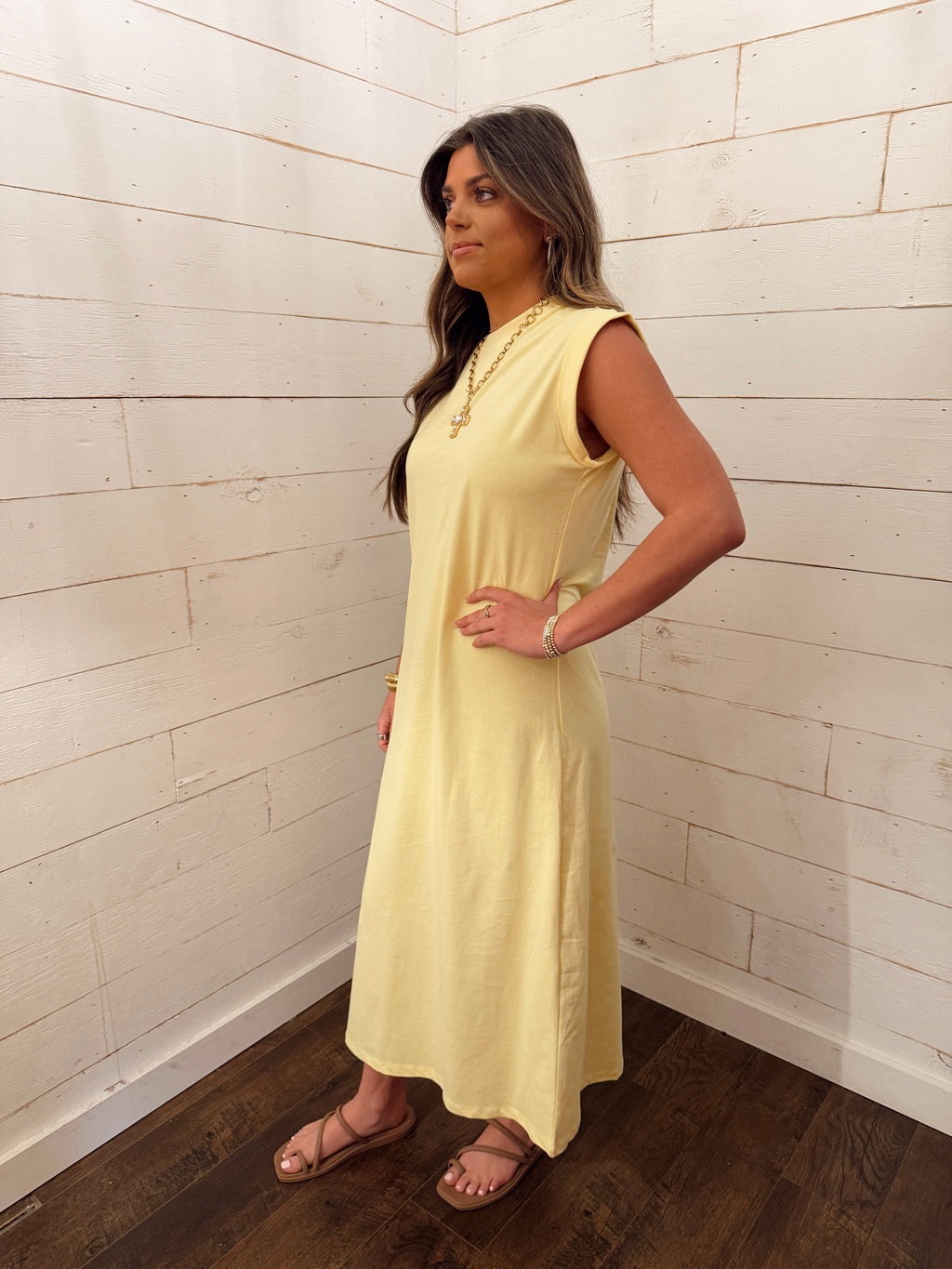 Cap Sleeve Knit Midi Dress
