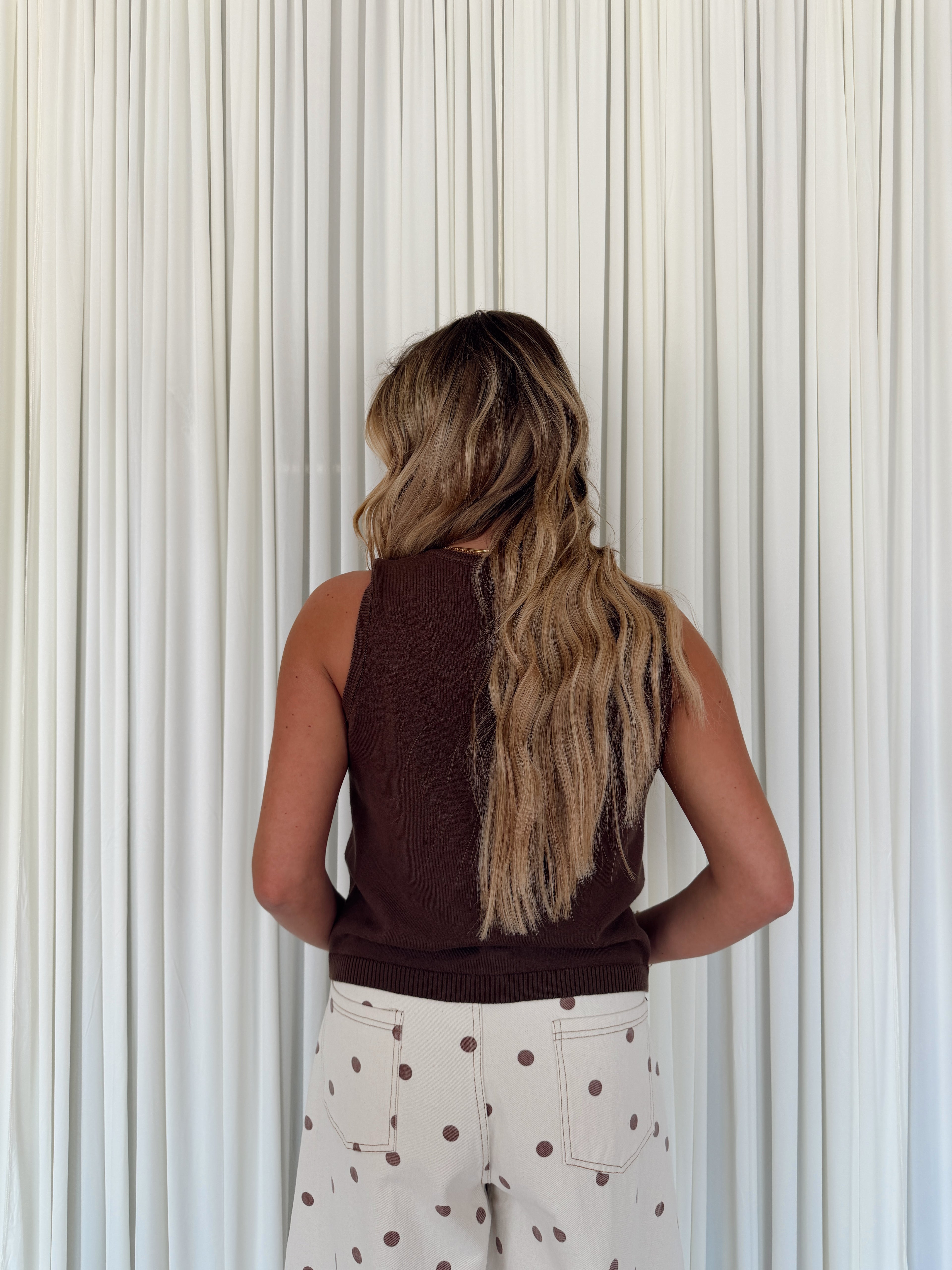 V-neck Button Sweater Vest