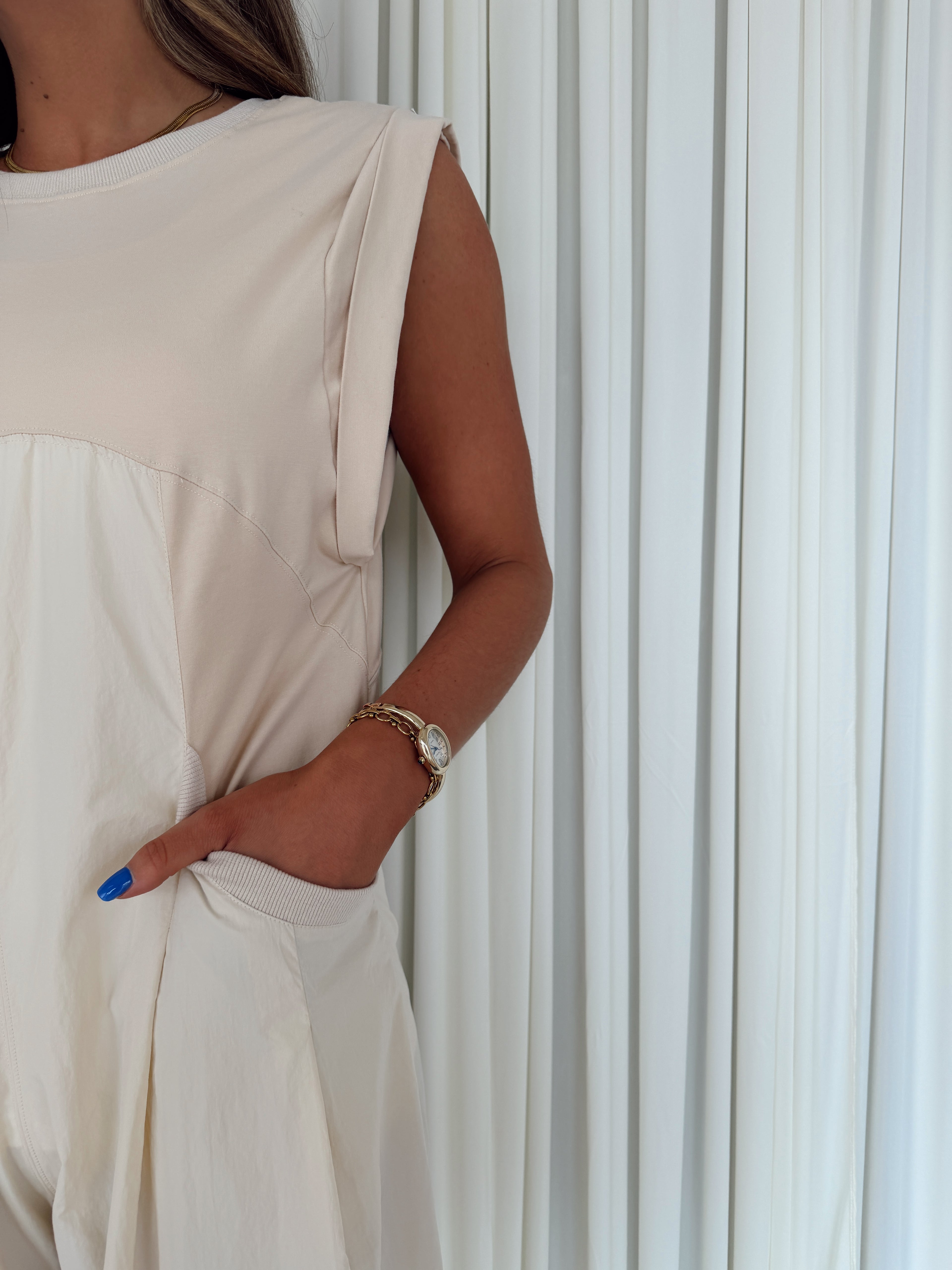 Mineral Washed Open Back Jumpsuit