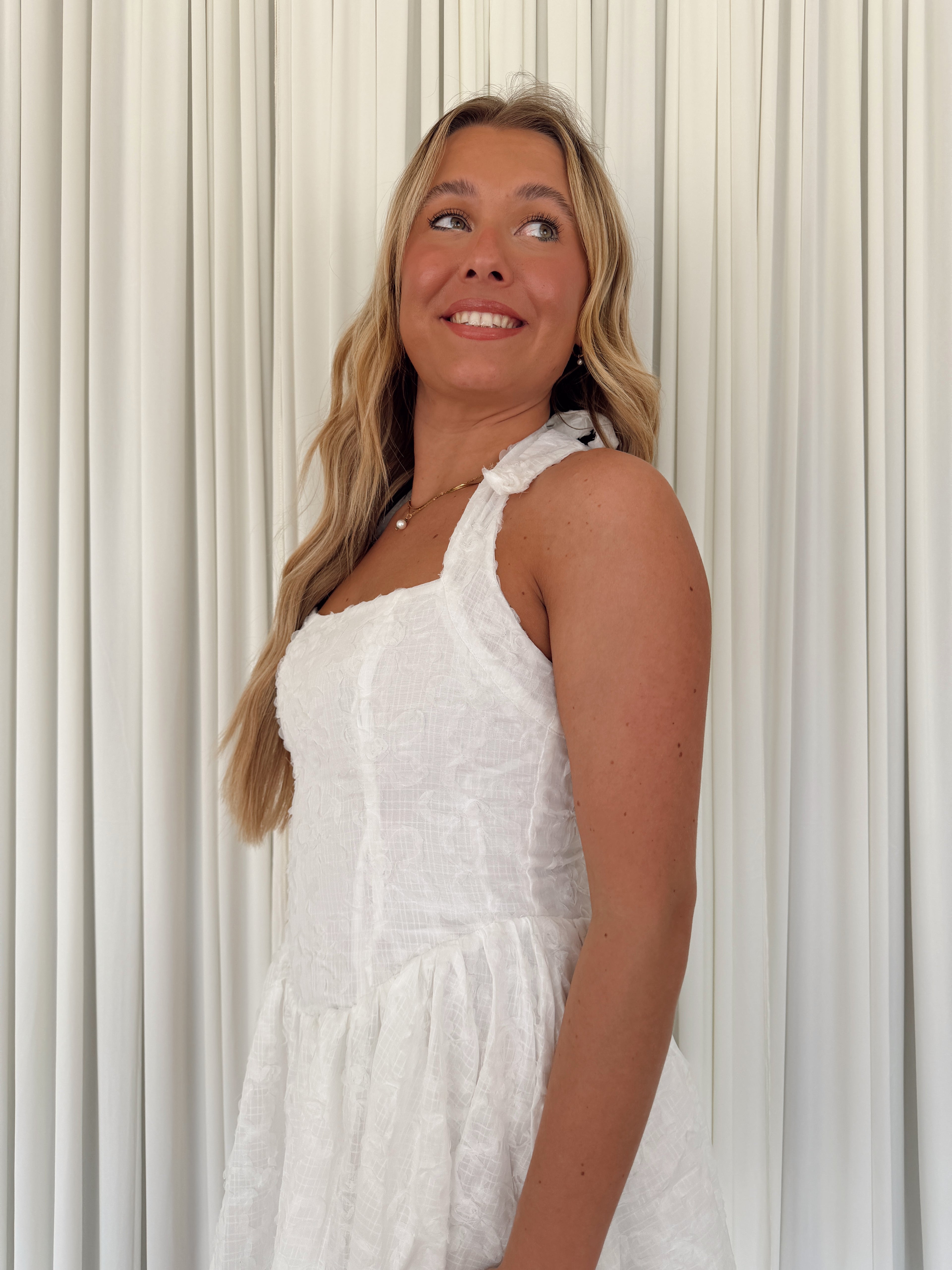 Halter Embellished Mini Dress