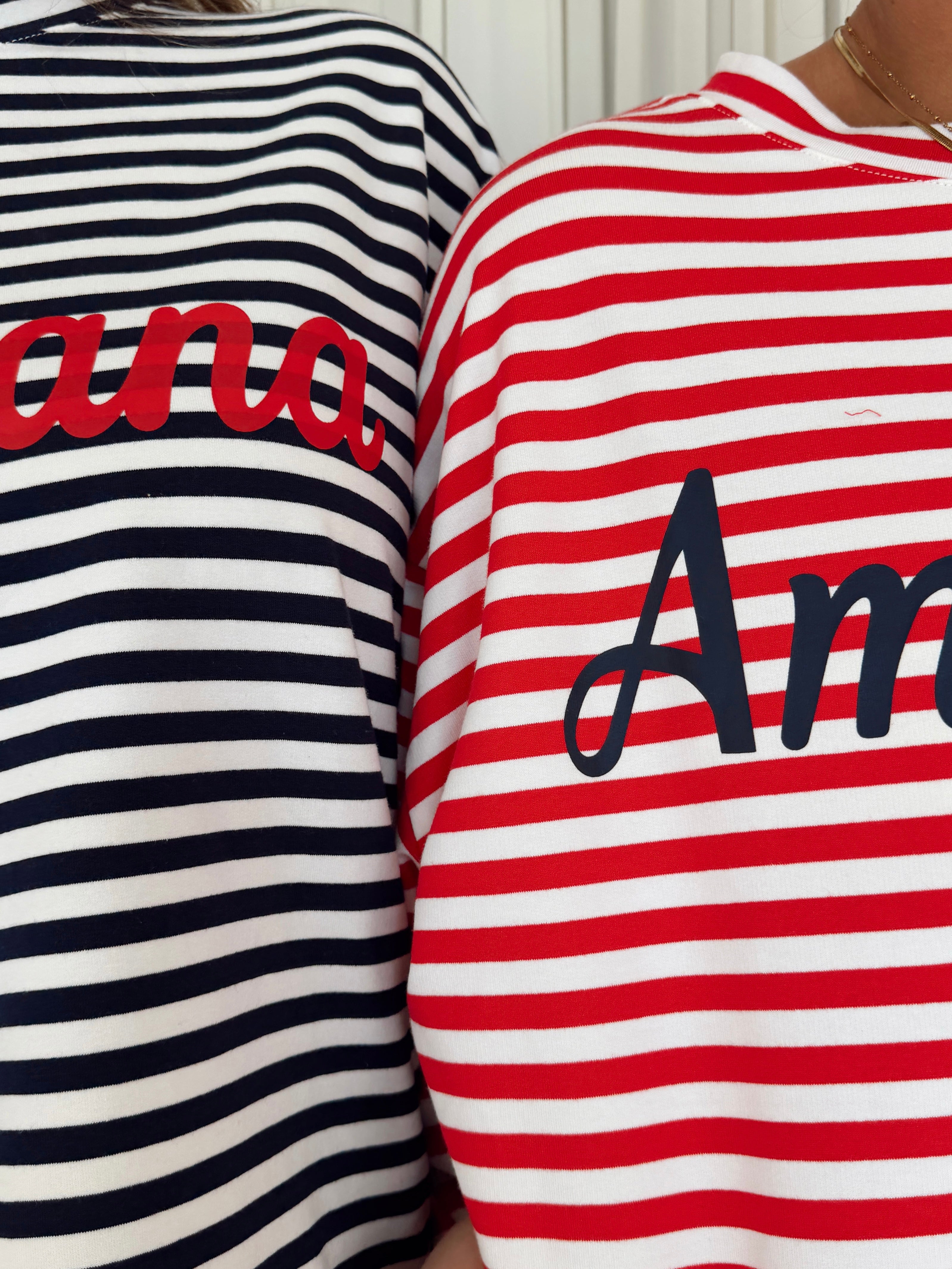American Girl Oversized Striped T-shirt