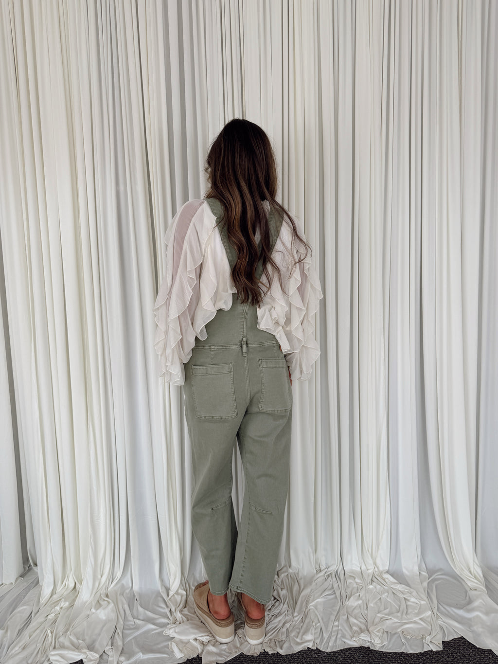 Lasso Barrel Overalls - Vetiver