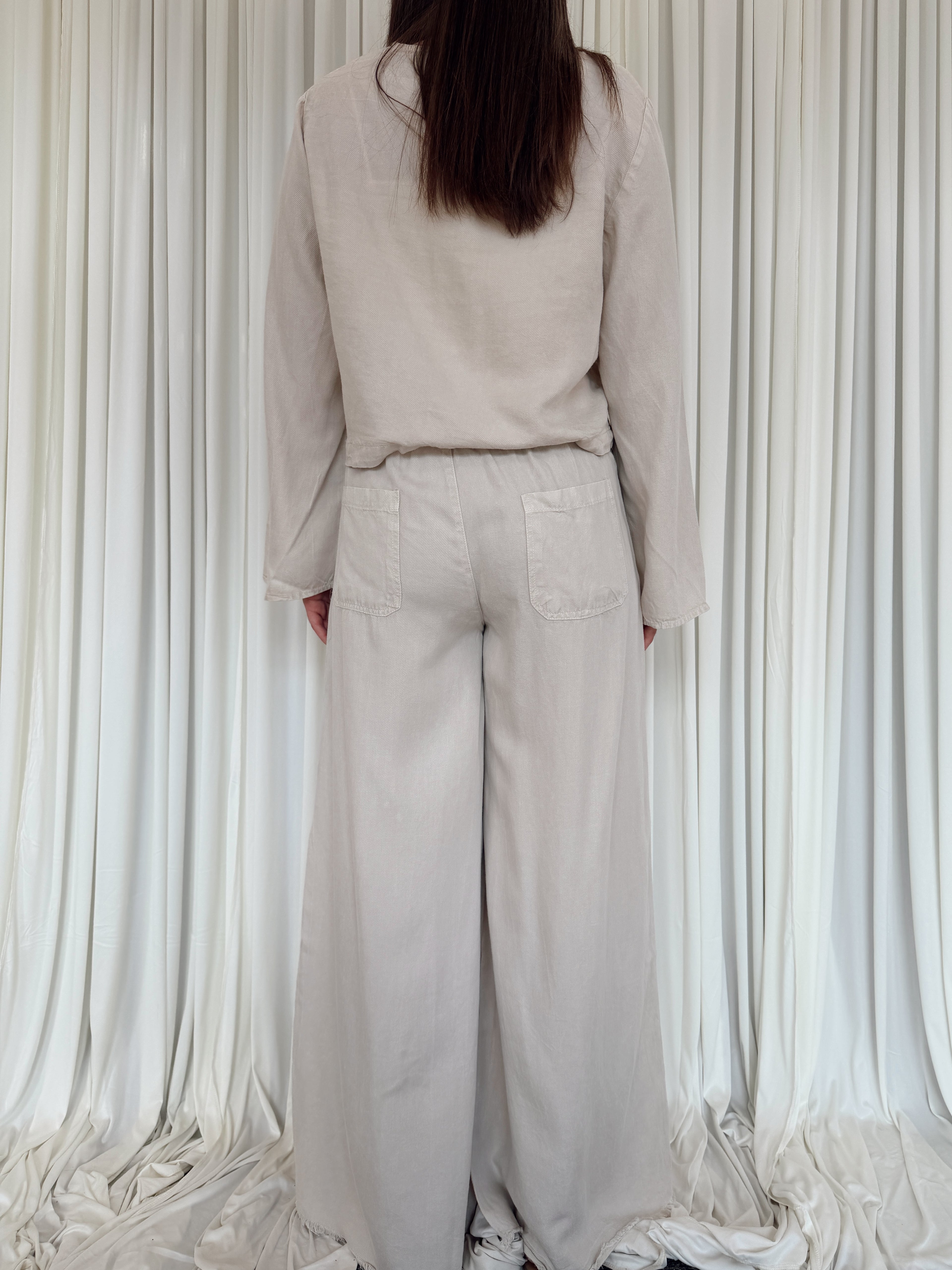 Wide Leg Pant - Tan