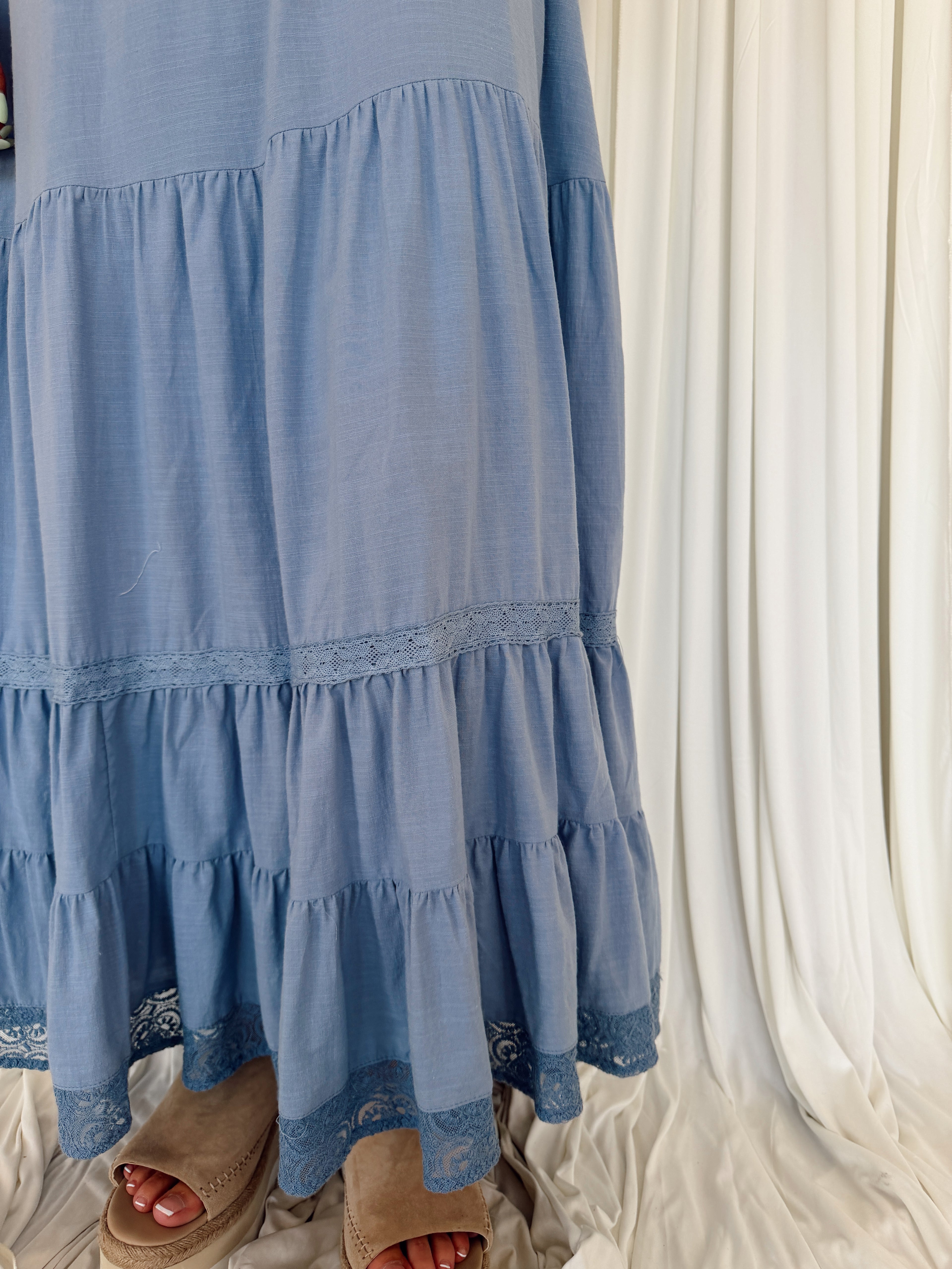 Lace Inset Maxi Dress  Seven & James