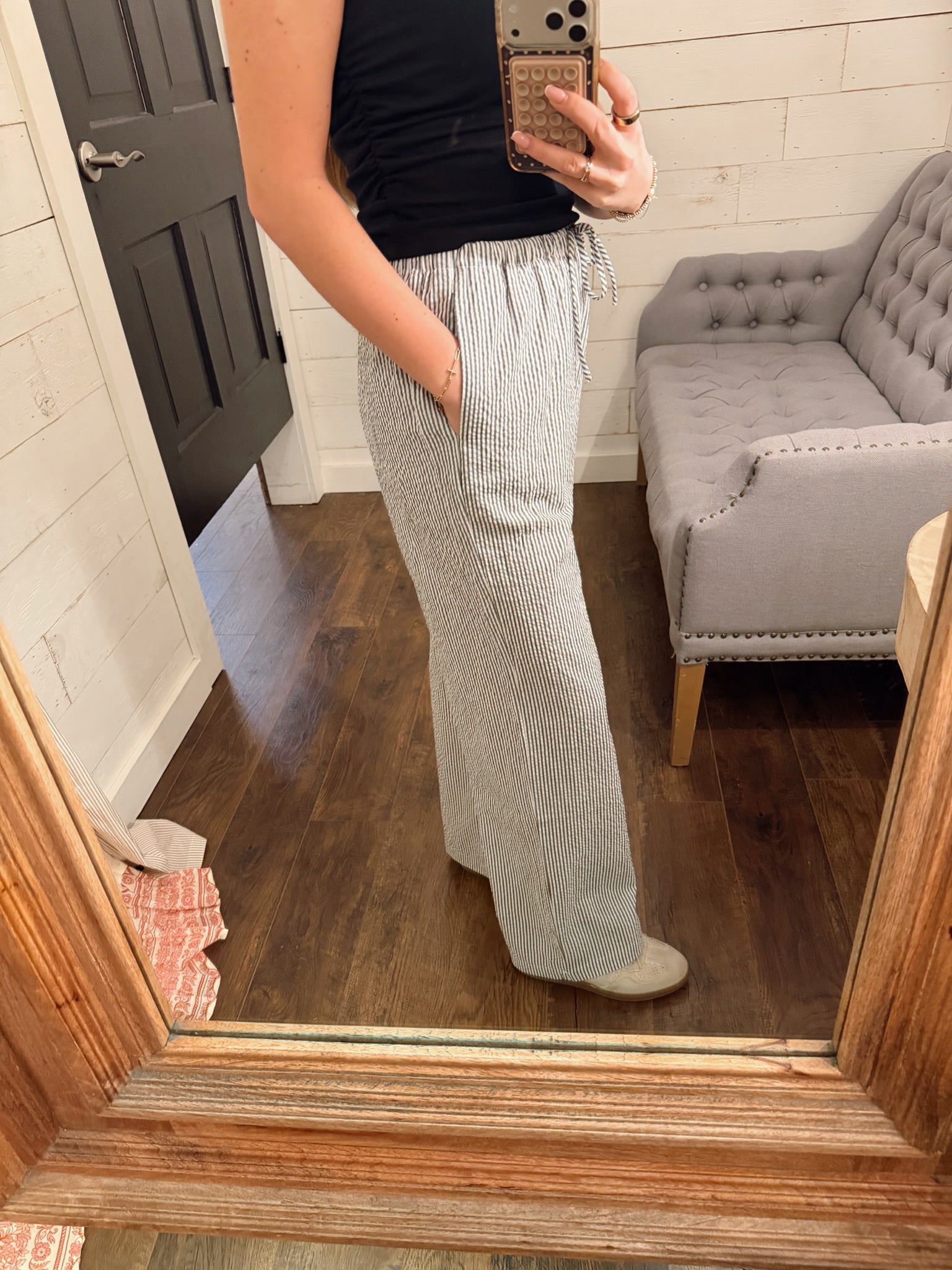 Striped Wide Leg Pants