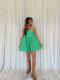 Pleated Strap Mini Dress