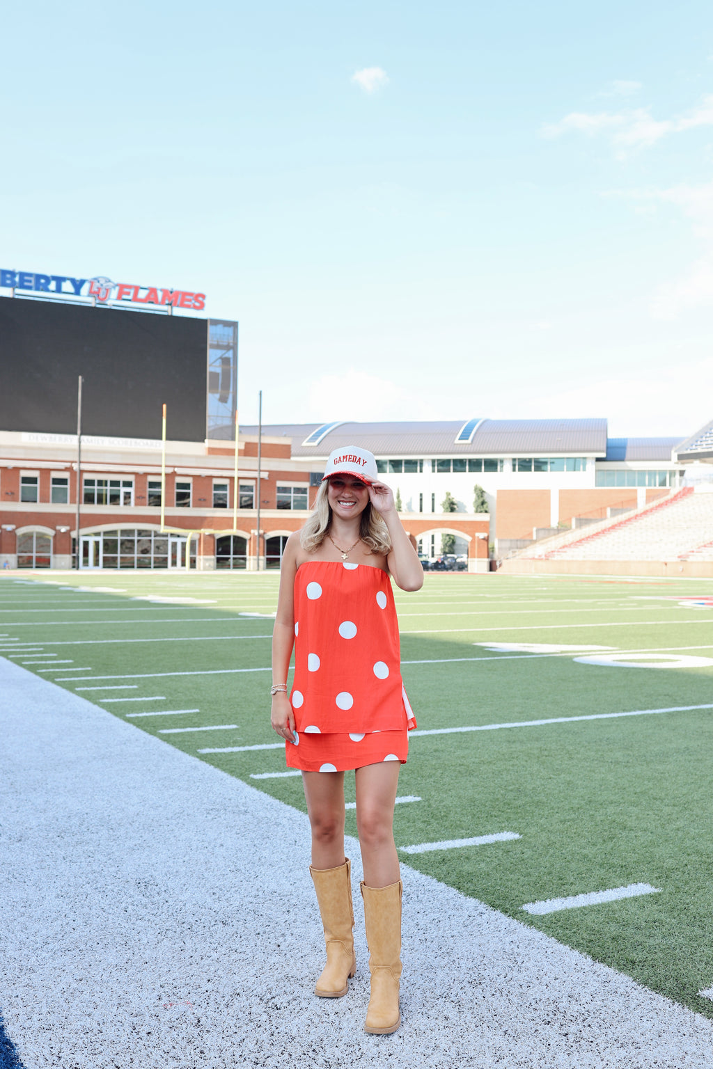 Polka Dot  Strapless Top