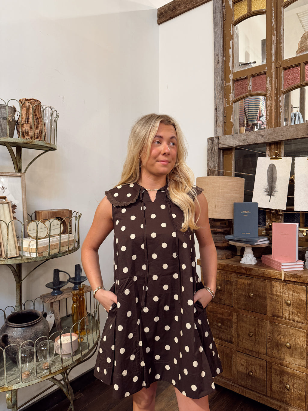 Polka Dot Swing Mini Dress