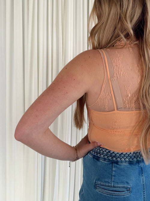 Aubrey Lace Sleeveless Top Knit