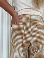 Gingham Straight Leg Pants