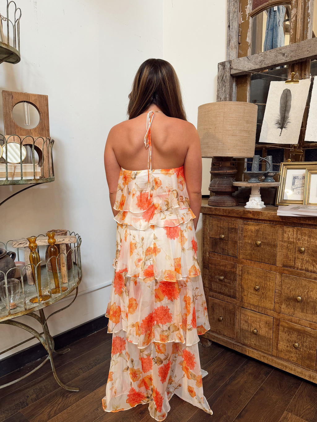 Flower Print Maxi Dress