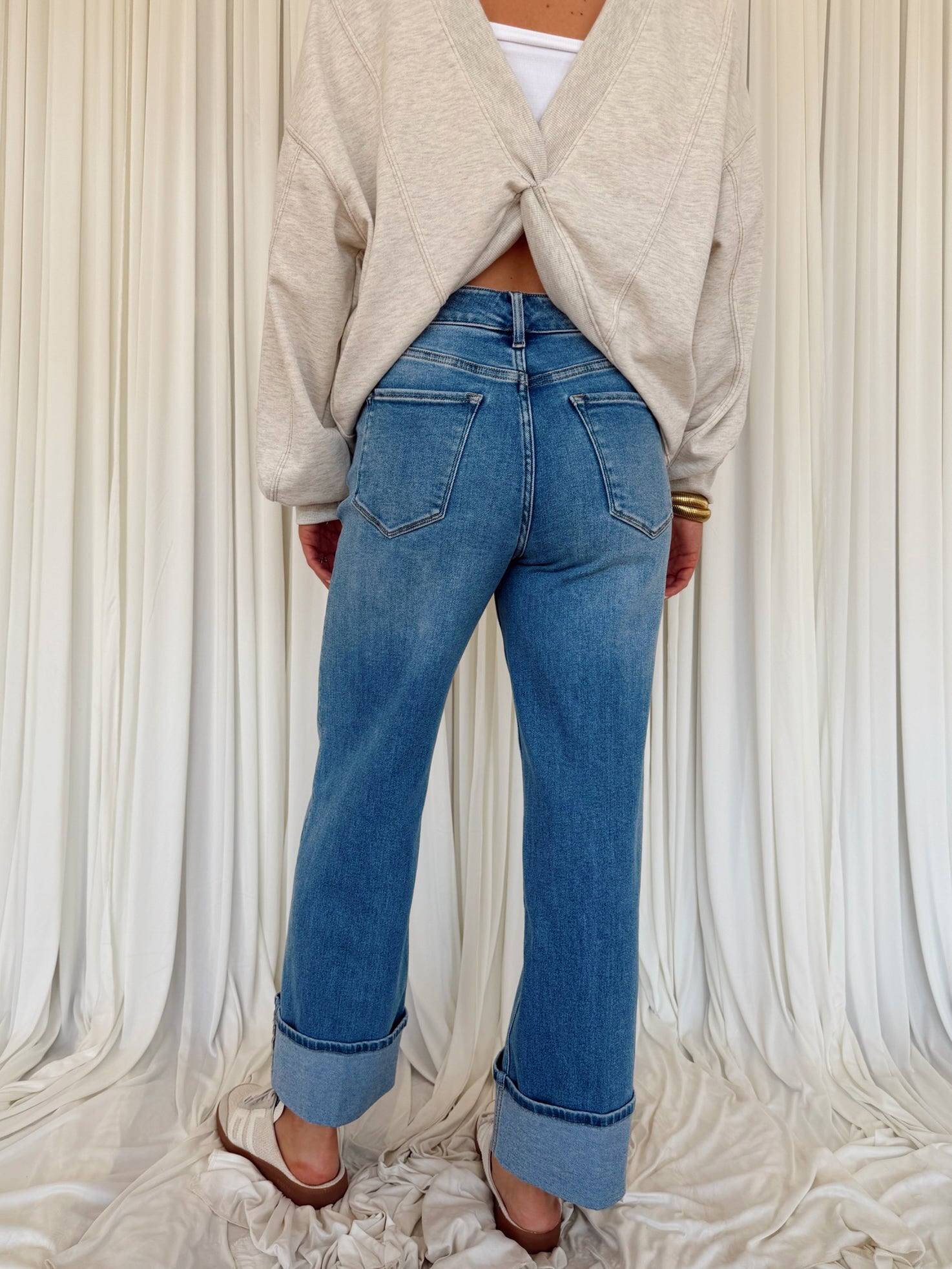 Holly Cuffed Hem Denim - Winslow