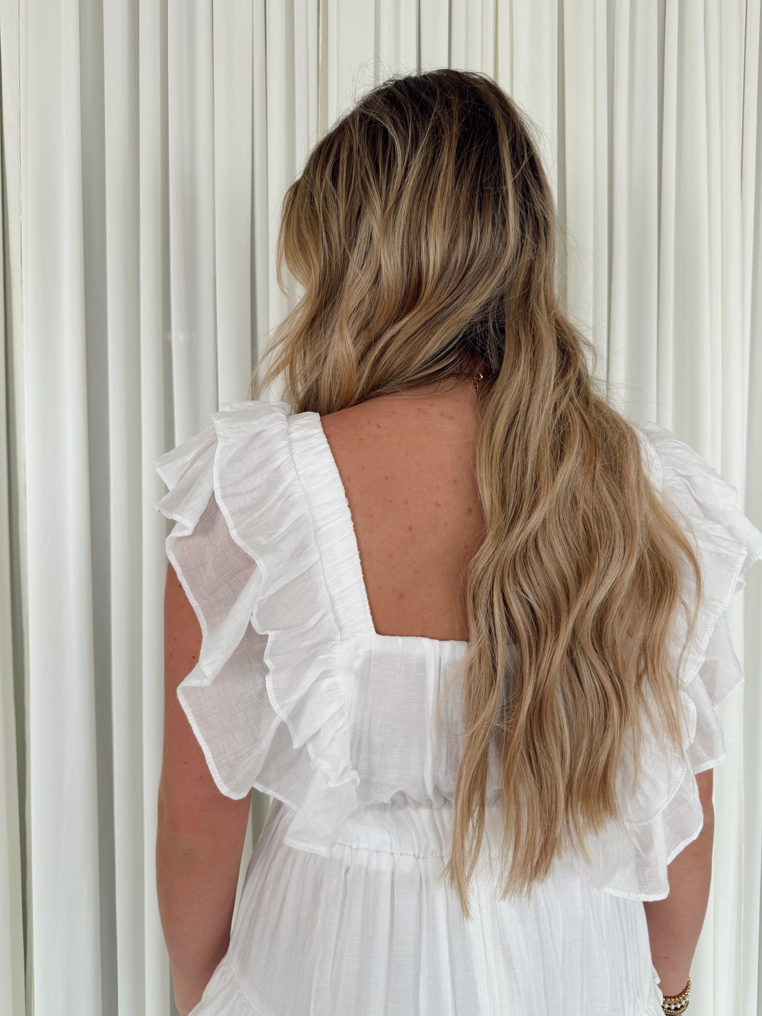 V-Neck Ruffle Tiered Dress
