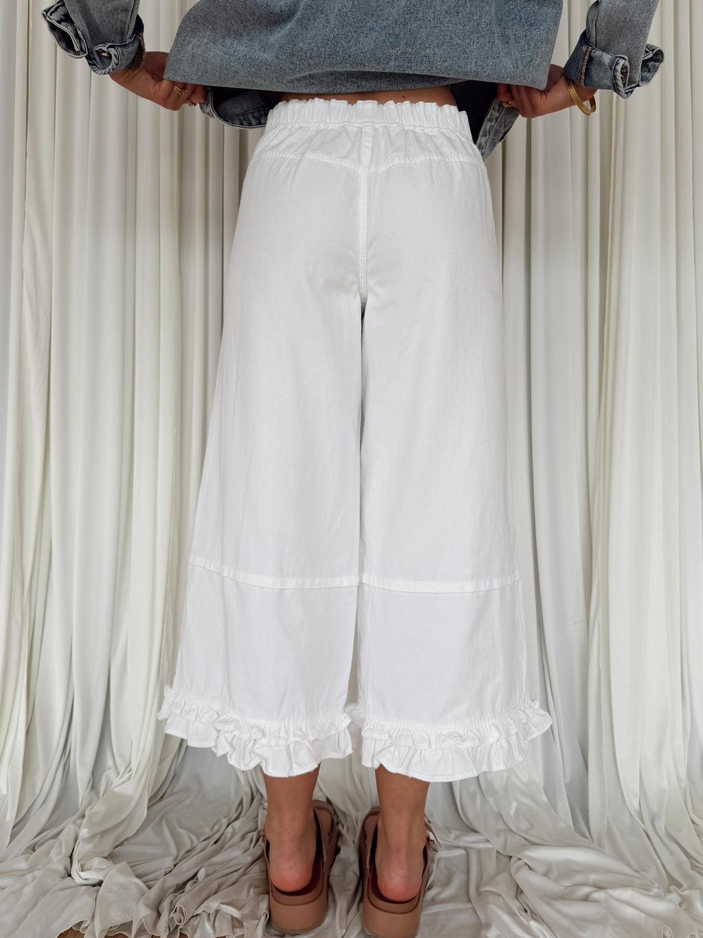 Ruffled Hem Pants