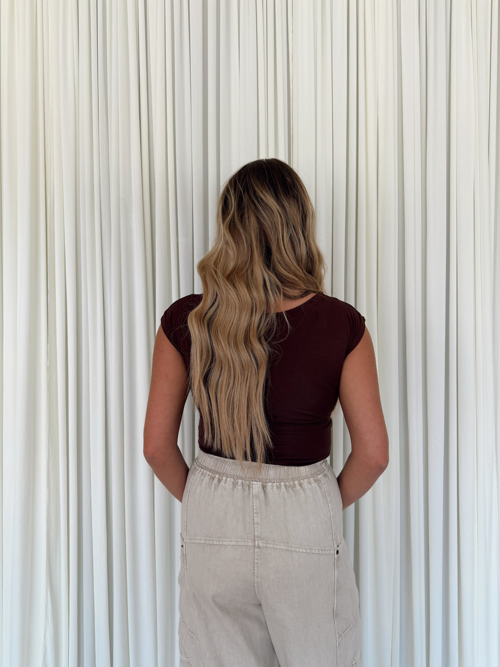 Asymmetrical Wrap Neckline Knit Top
