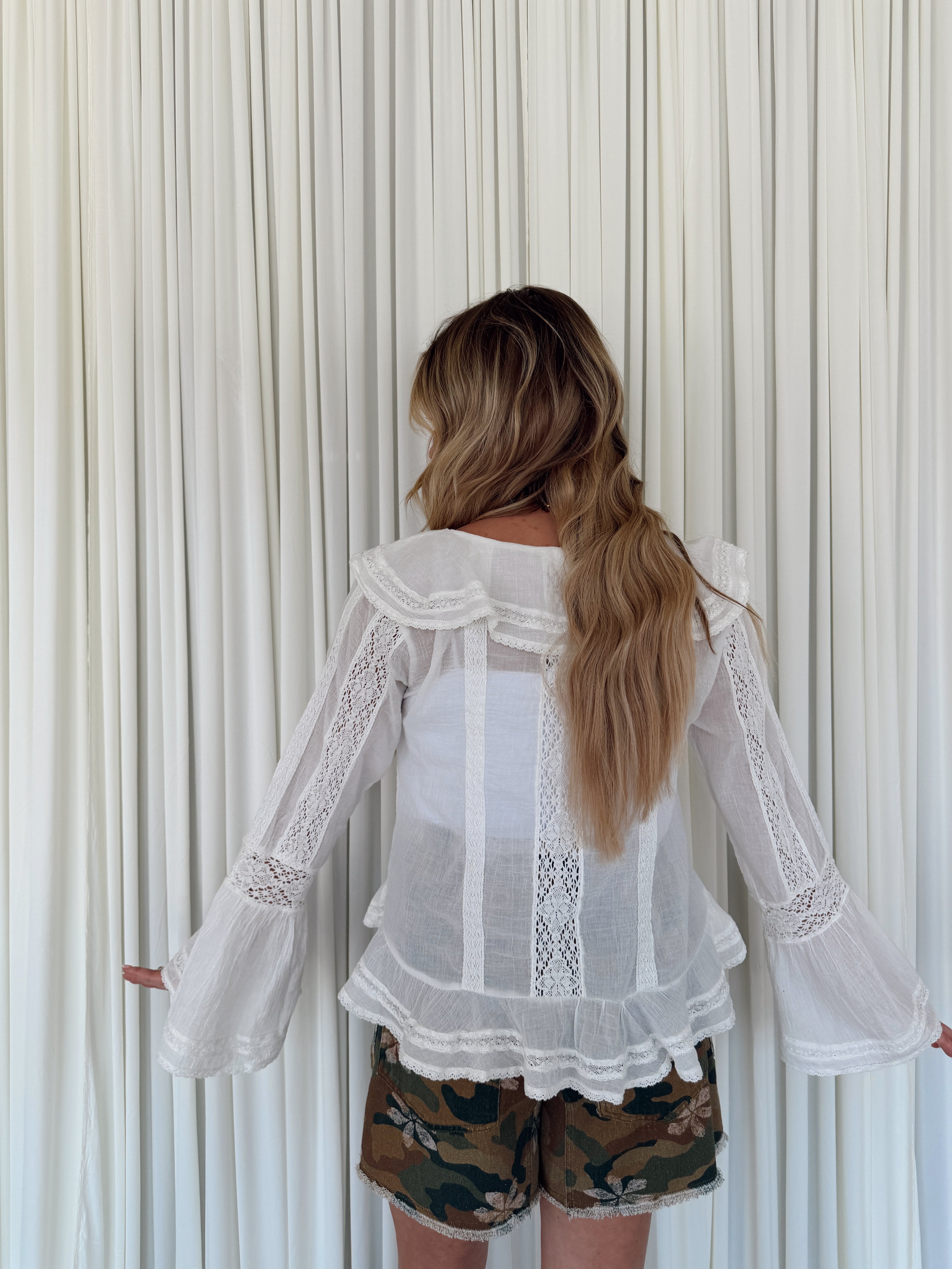Ruffle Long Sleeve Shirt