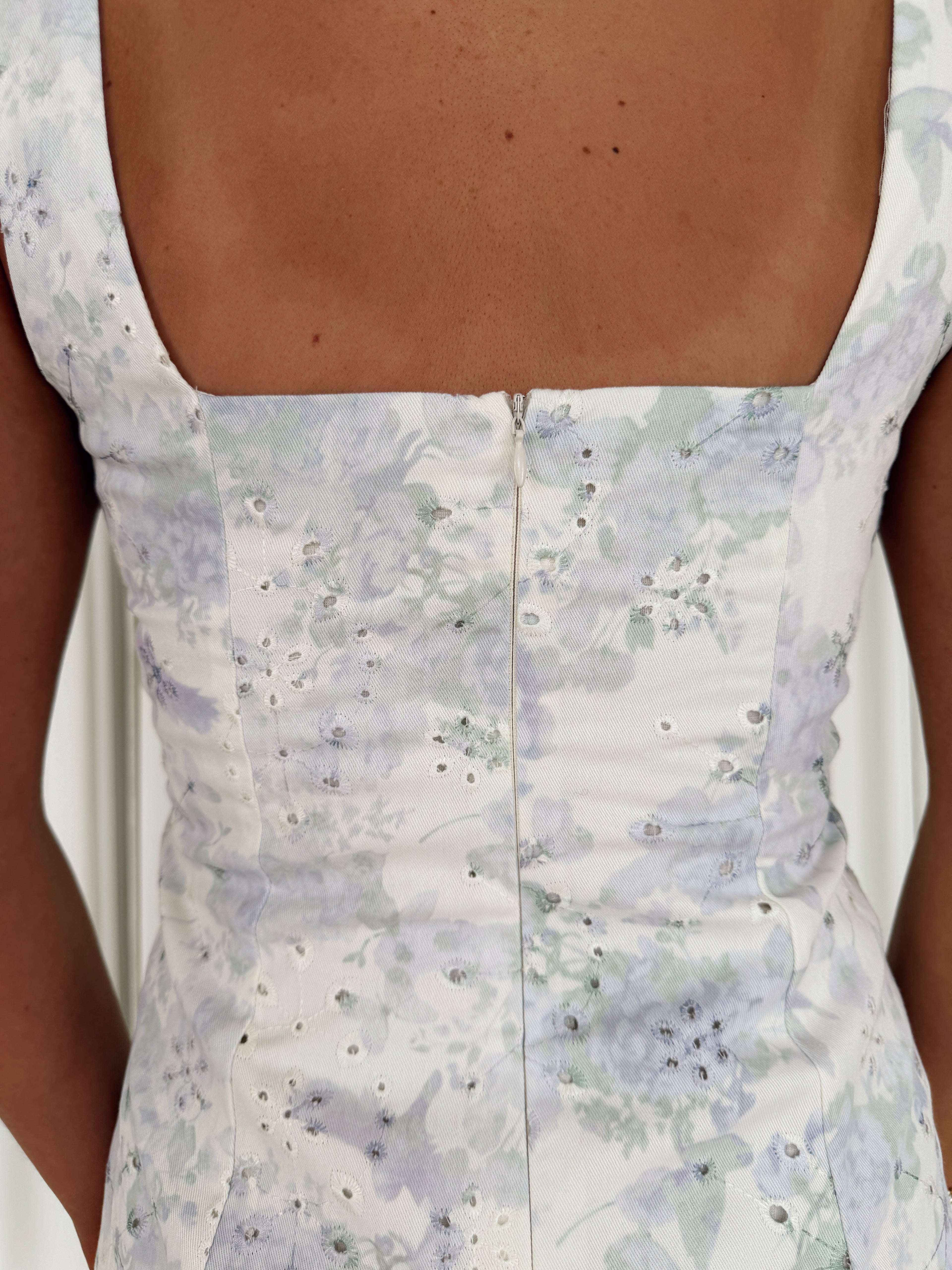 Floral Eyelet Mini Dress