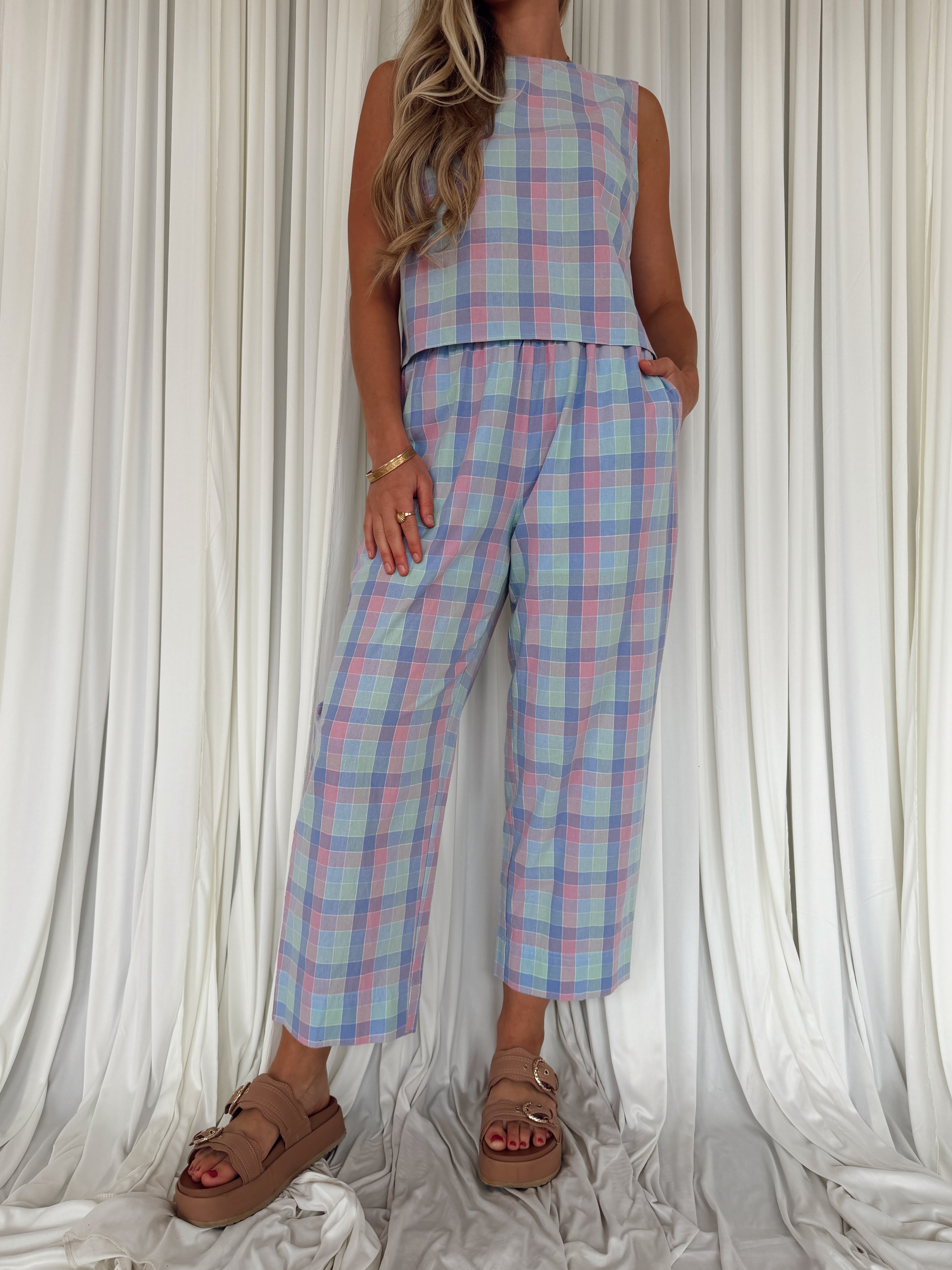 Pastel Plaid Pants