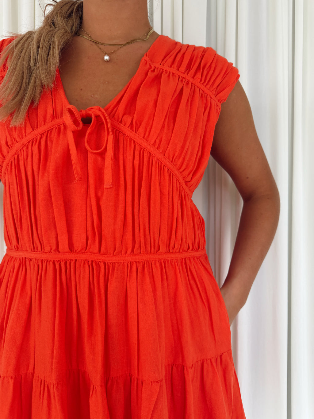 Cap Sleeve Tiered Dress