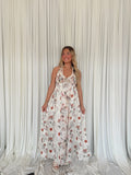 Floral Smocked Halter Maxi Dress
