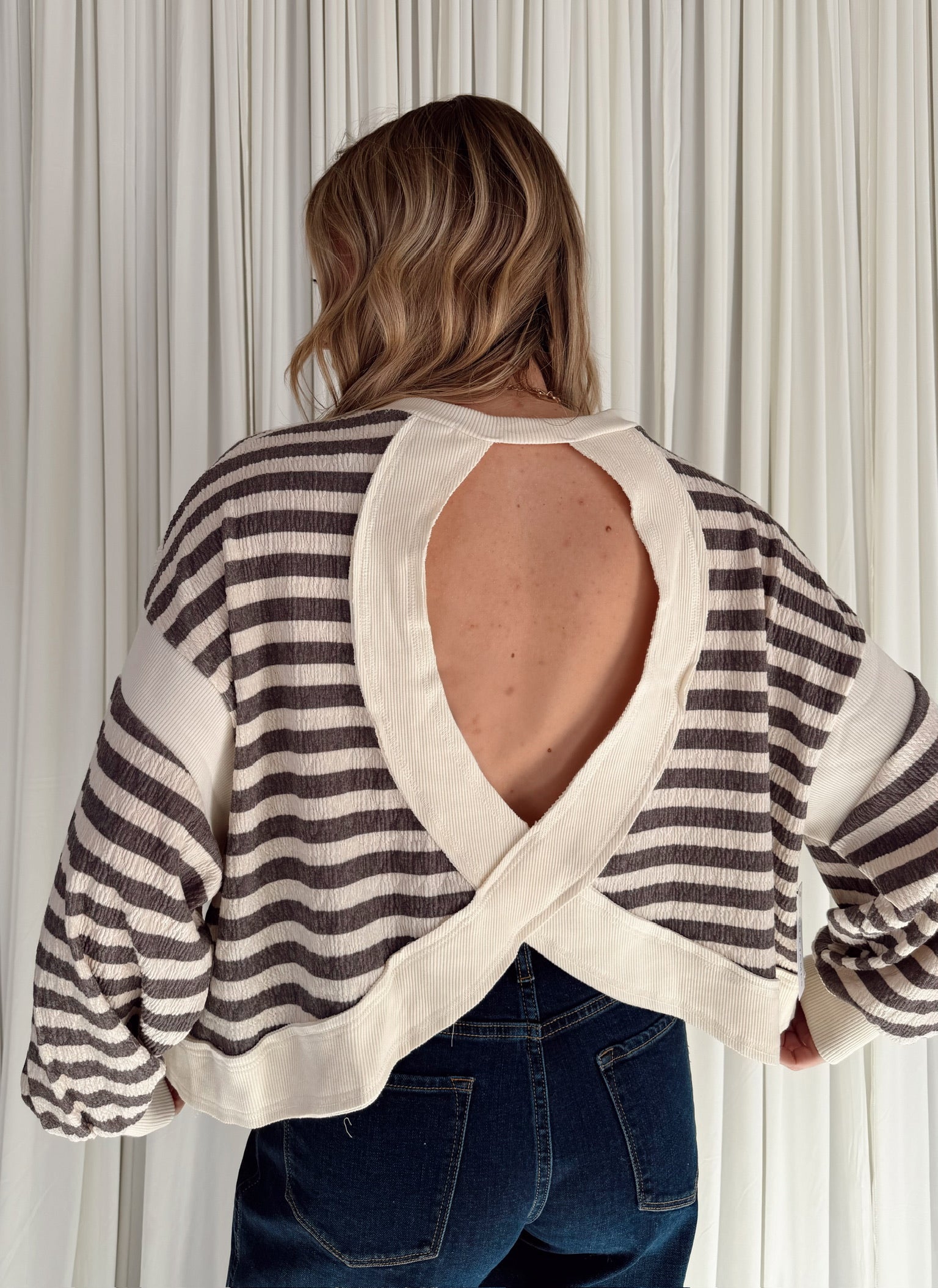 Oversize Fit Striped Top