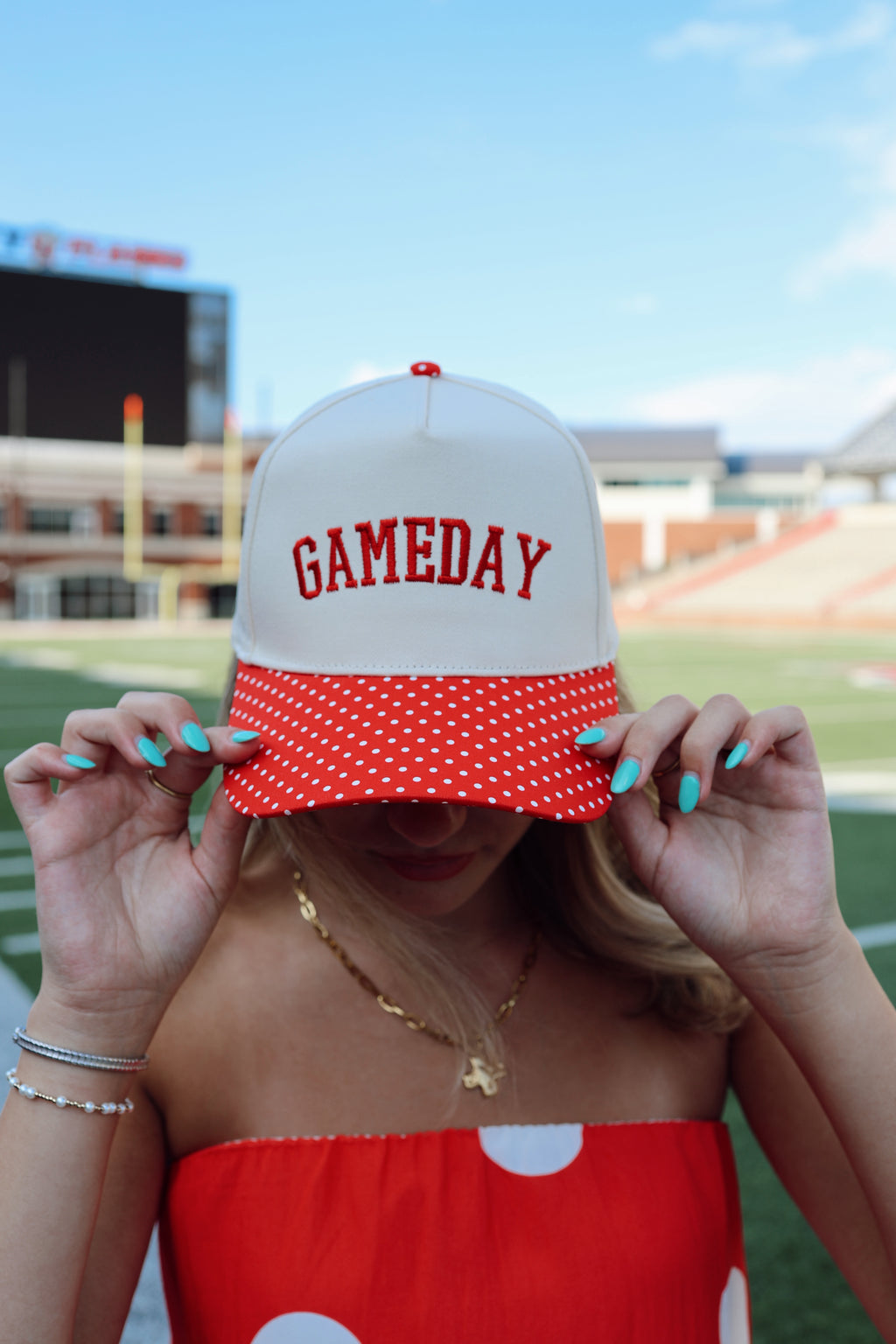 Gameday Polka Dot Trucker Hat