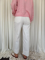 Holly Cuffed Hem Denim - Egret
