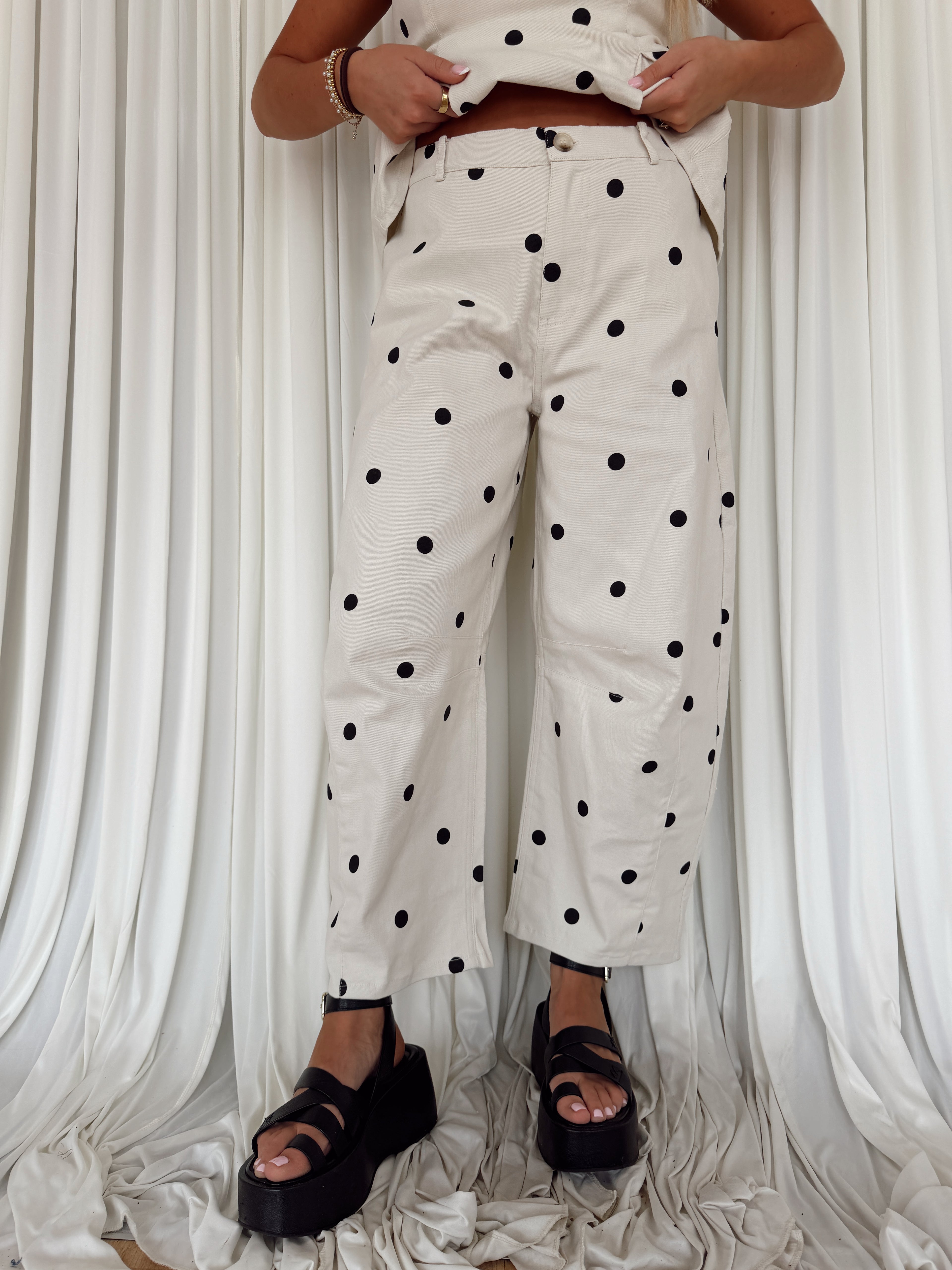 Polkadot Barrel Pants