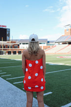 Polka Dot  Strapless Top