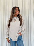 Reversible Twist-Front Sweatshirt Top
