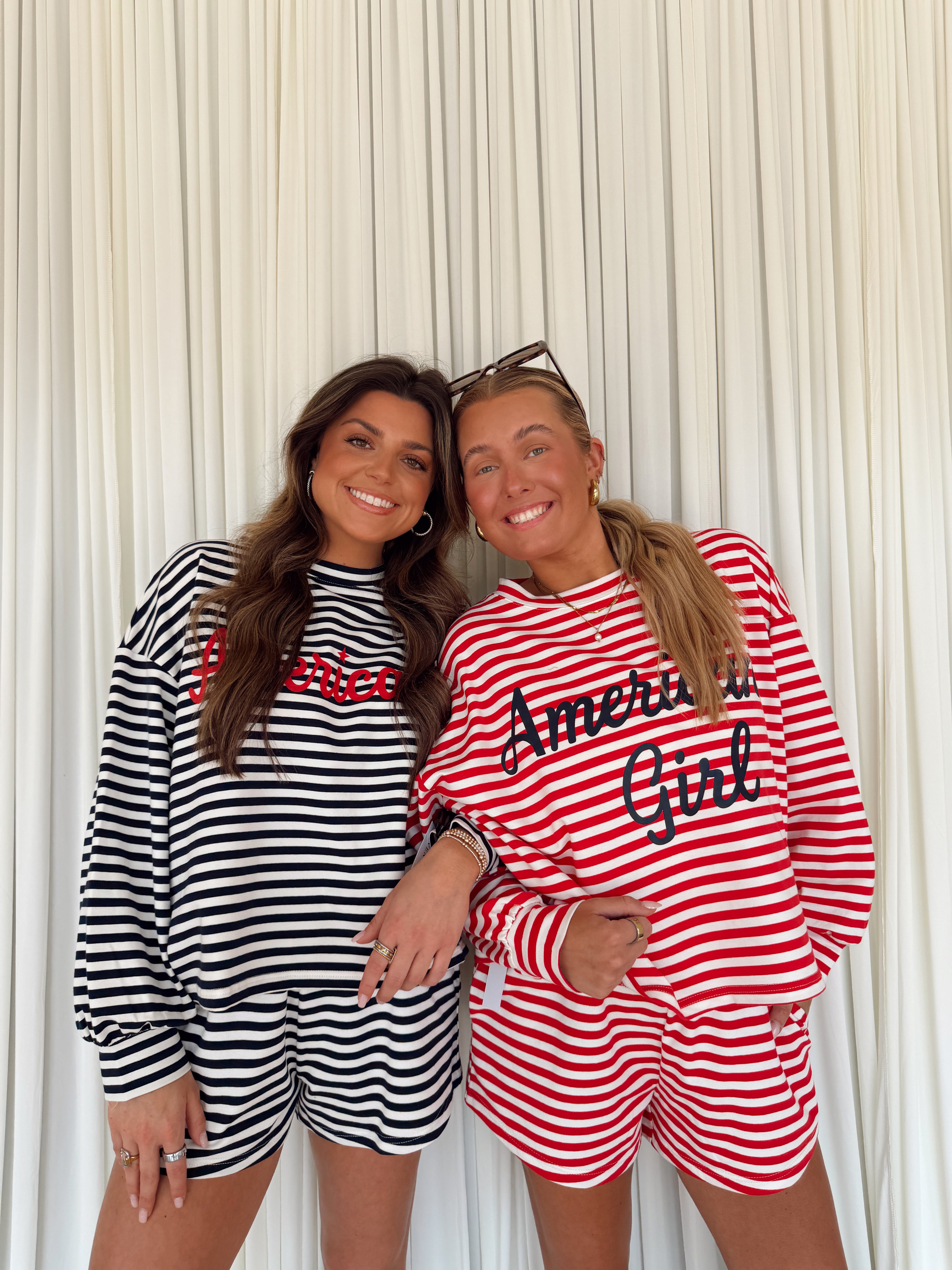 American Girl Oversized Striped T-shirt