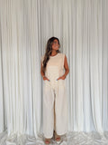 Mineral Washed Open Back Jumpsuit