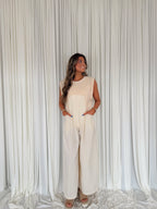 Mineral Washed Open Back Jumpsuit