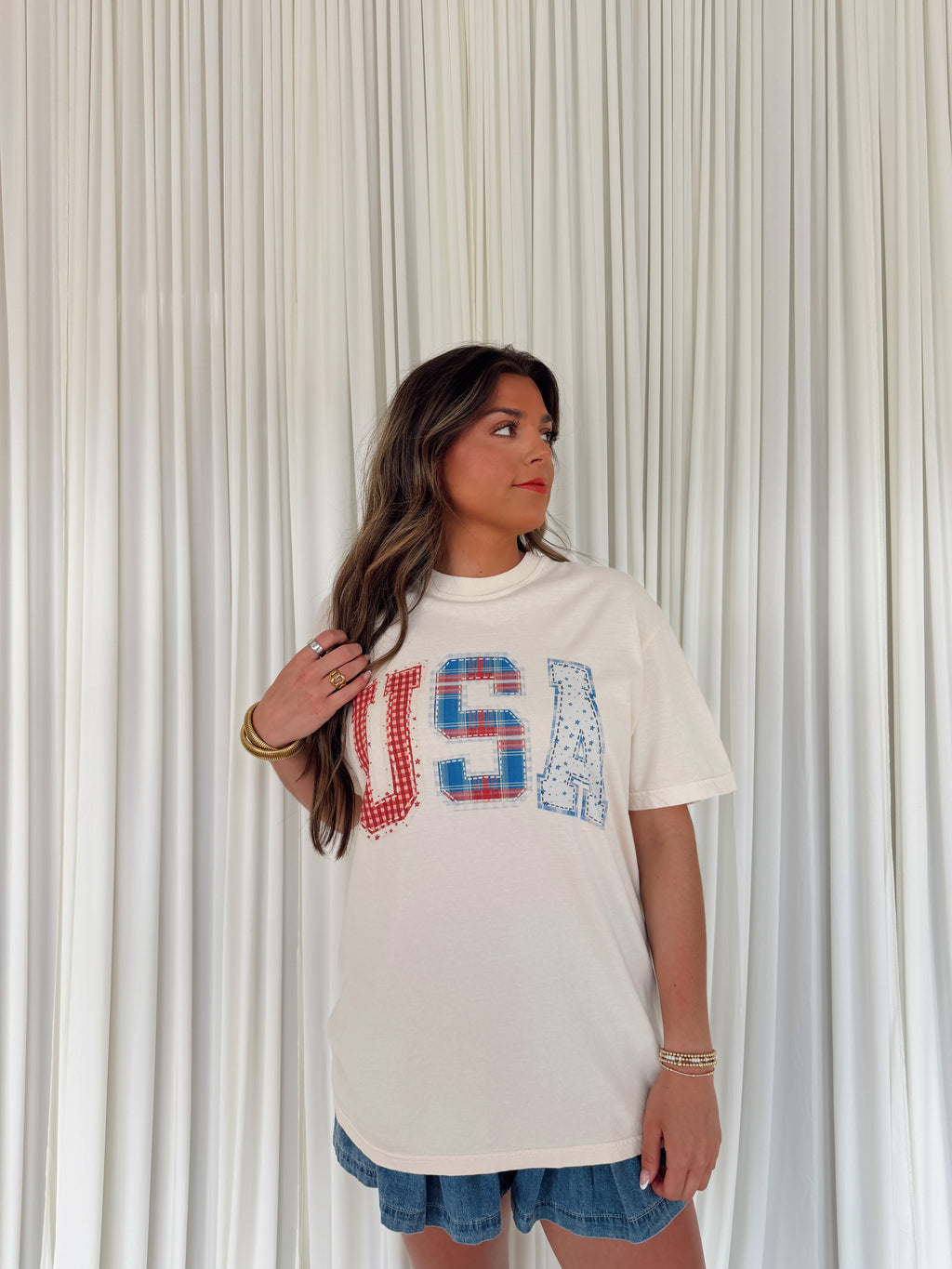USA Patchwork Tee
