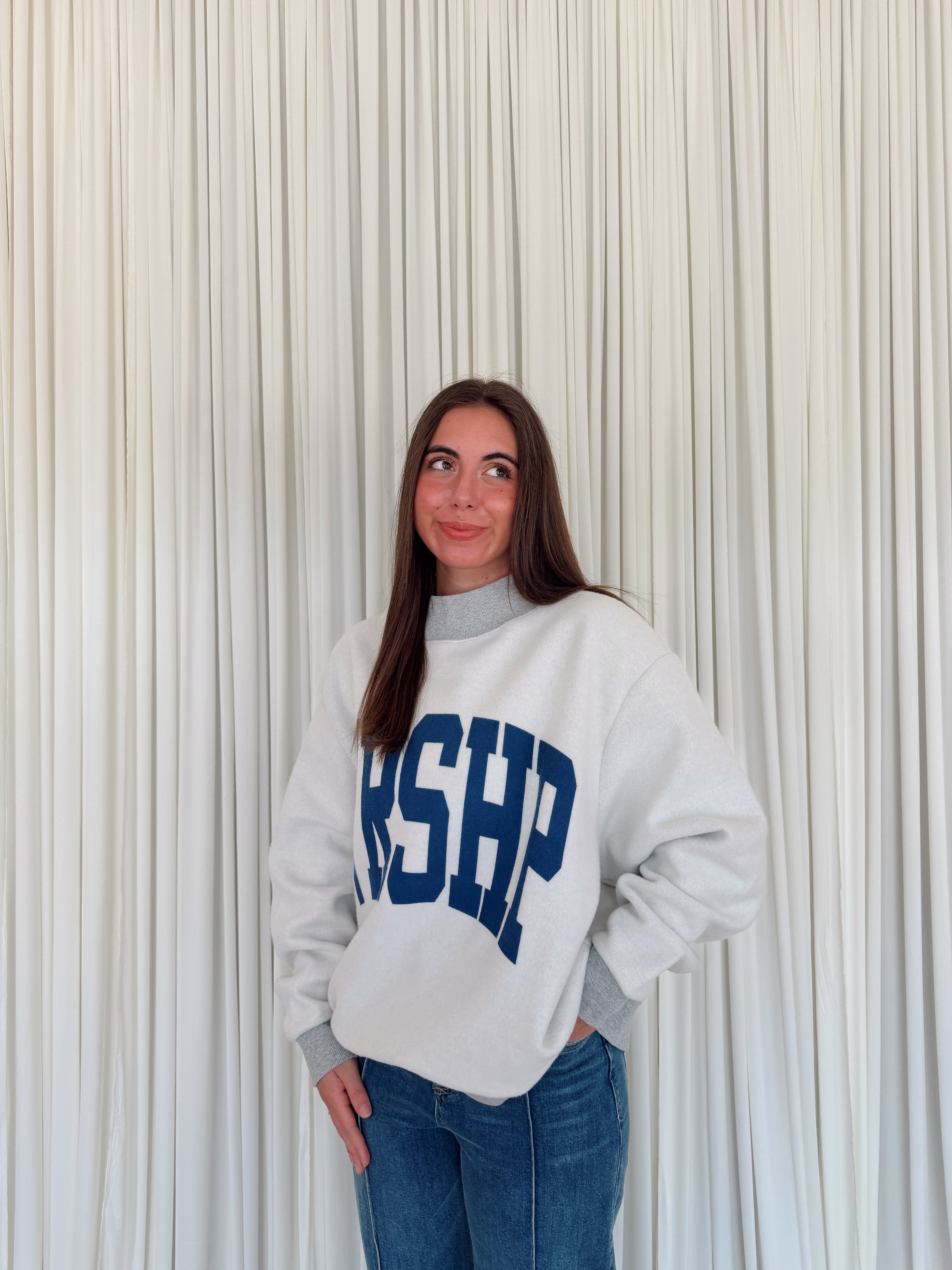 WRSHP Reversible Mock Sweatshirt