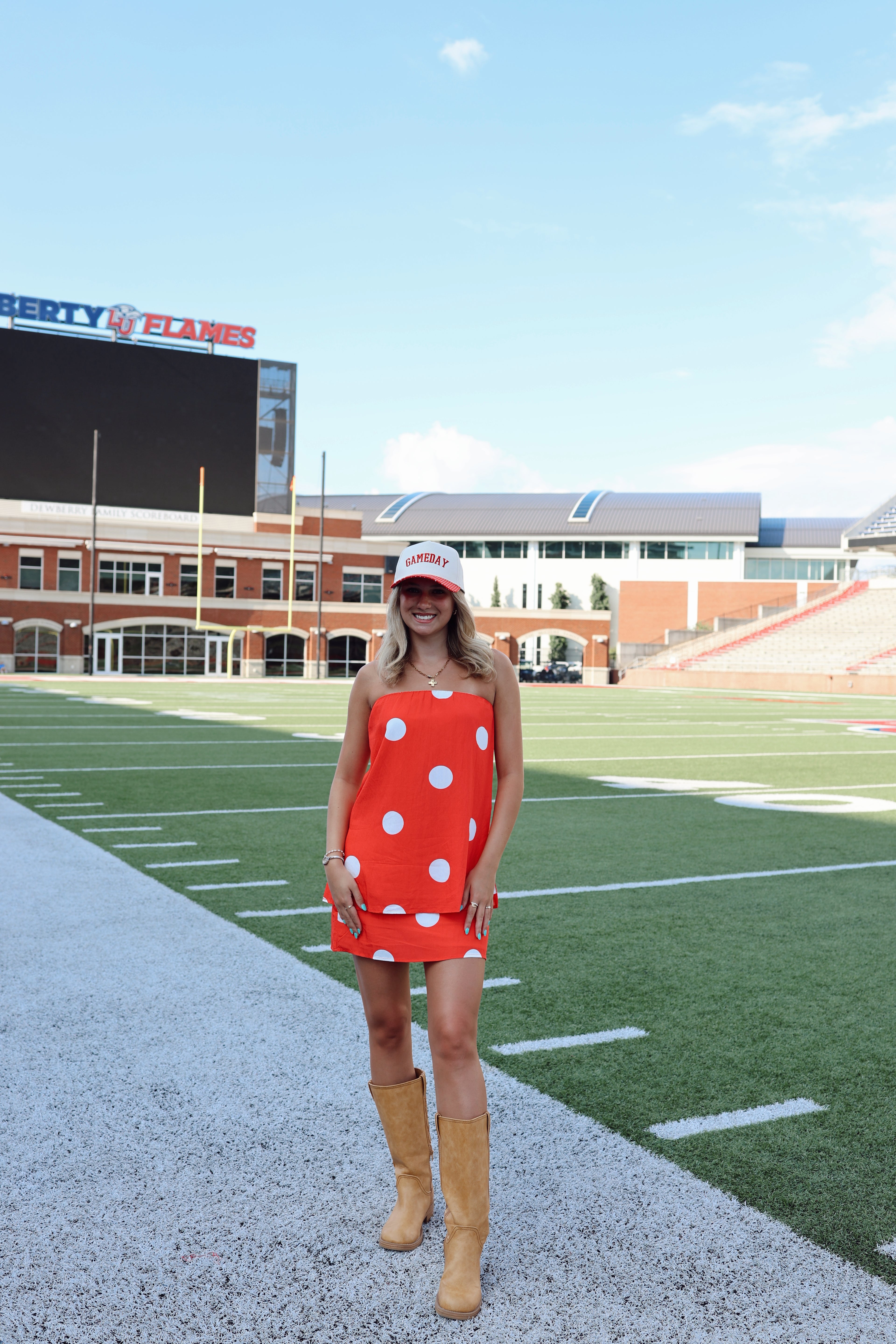 Polka Dot  Strapless Top