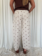 Polka Dot Denim Pants
