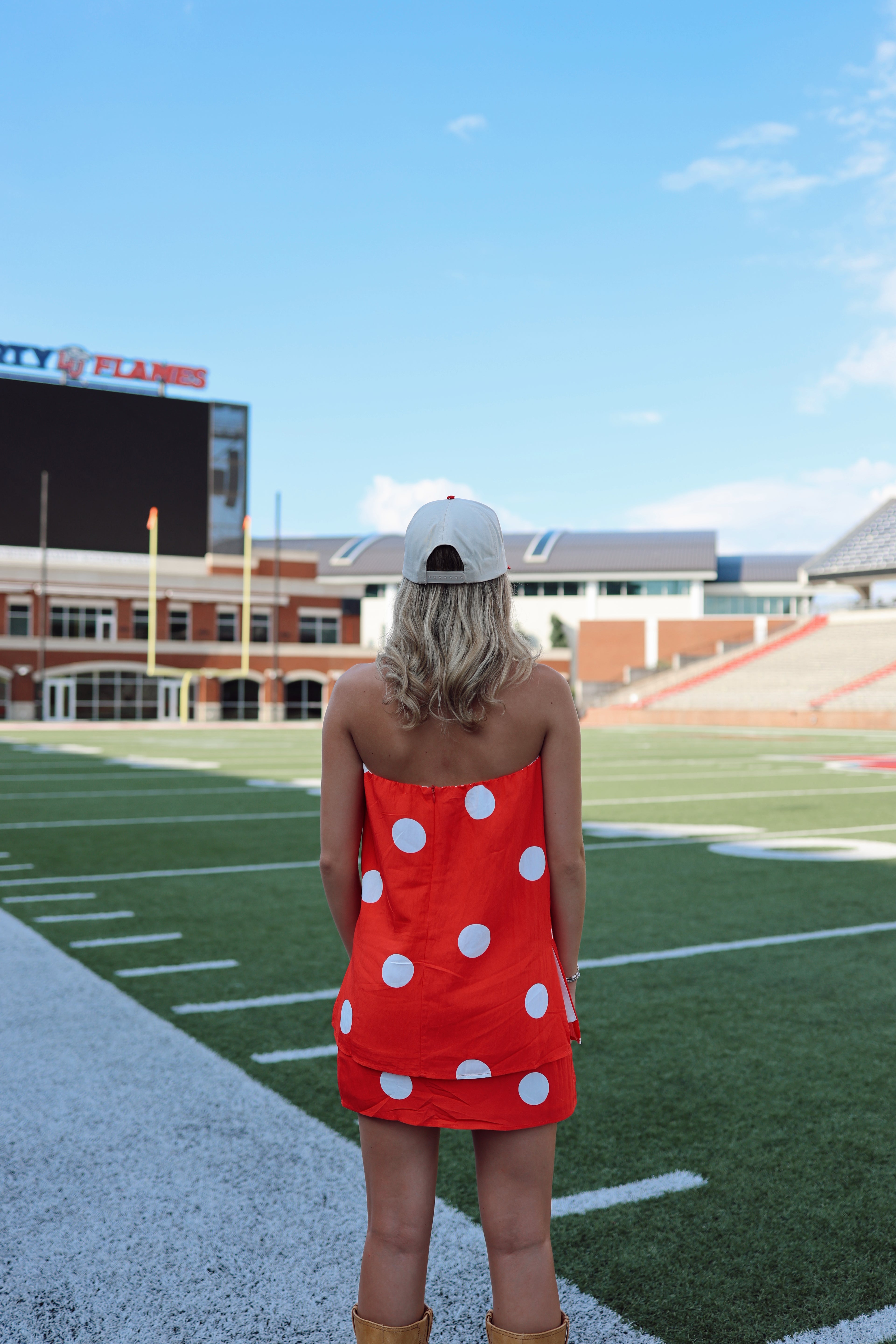 Polka Dot  Strapless Top