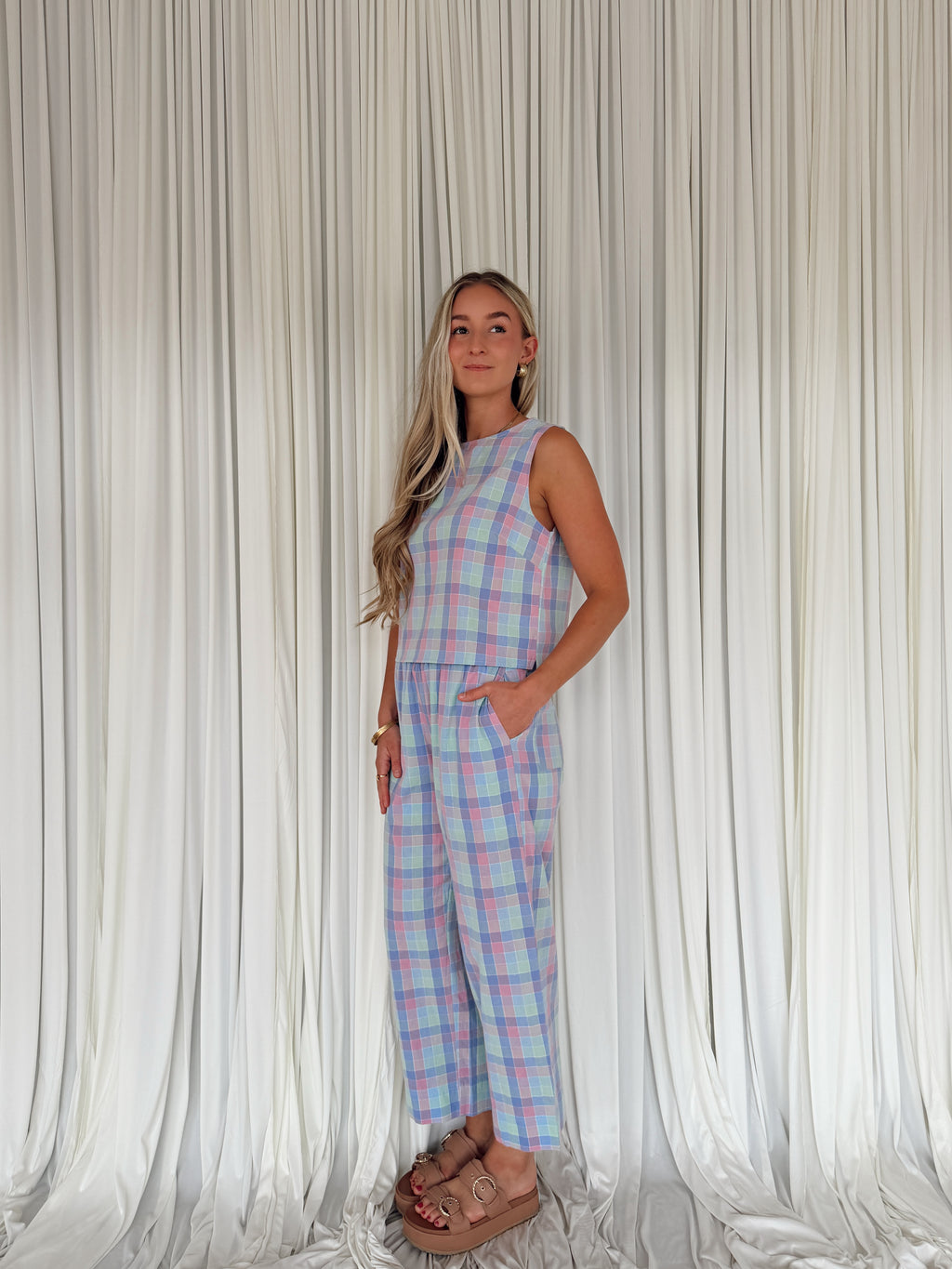 Pastel Plaid Pants