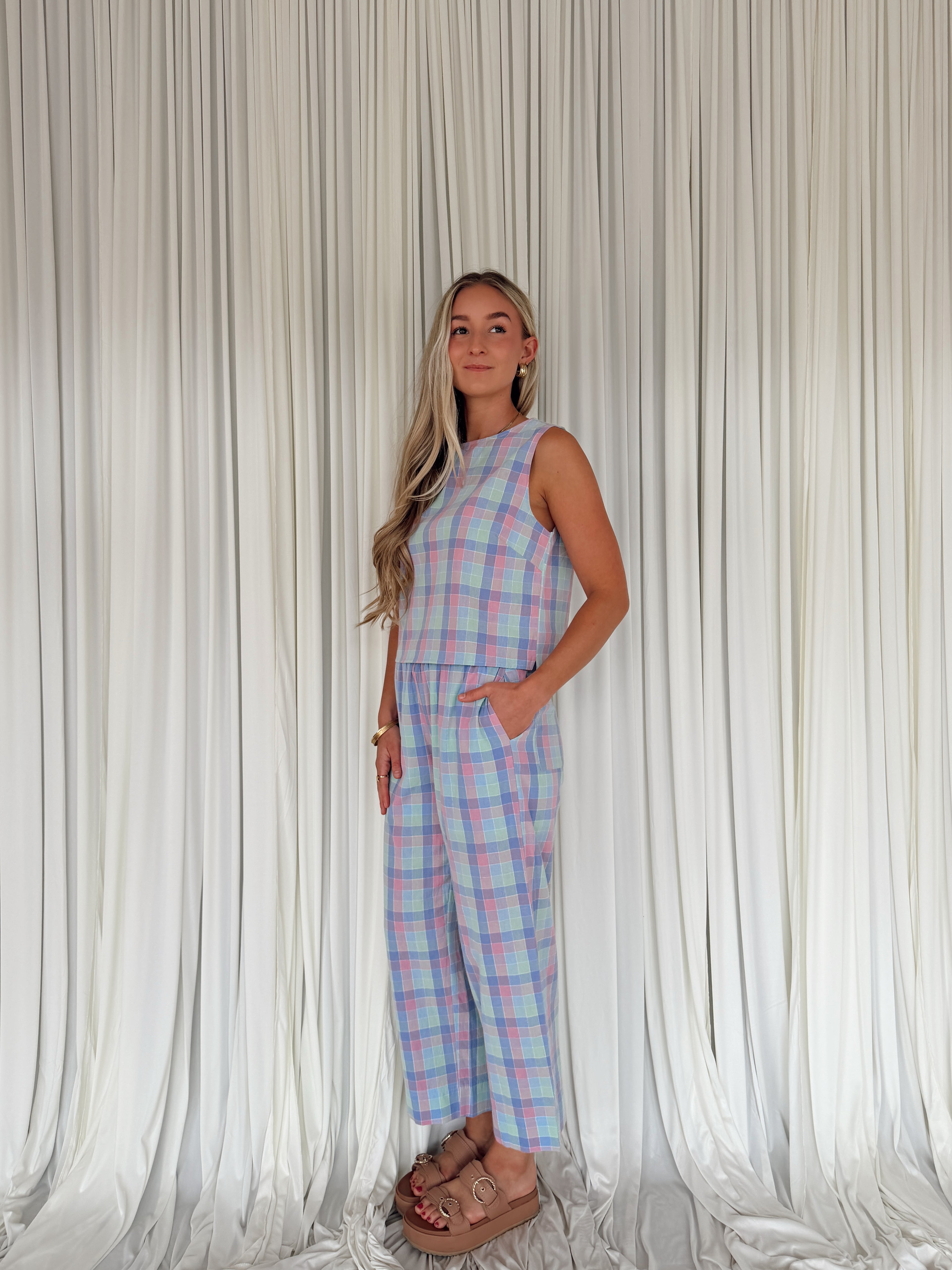 Pastel Plaid Pants
