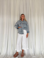 Denim Jacket with Square Pockets