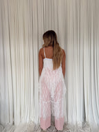 Ruffled Lace Flyaway Maxi Cami Top