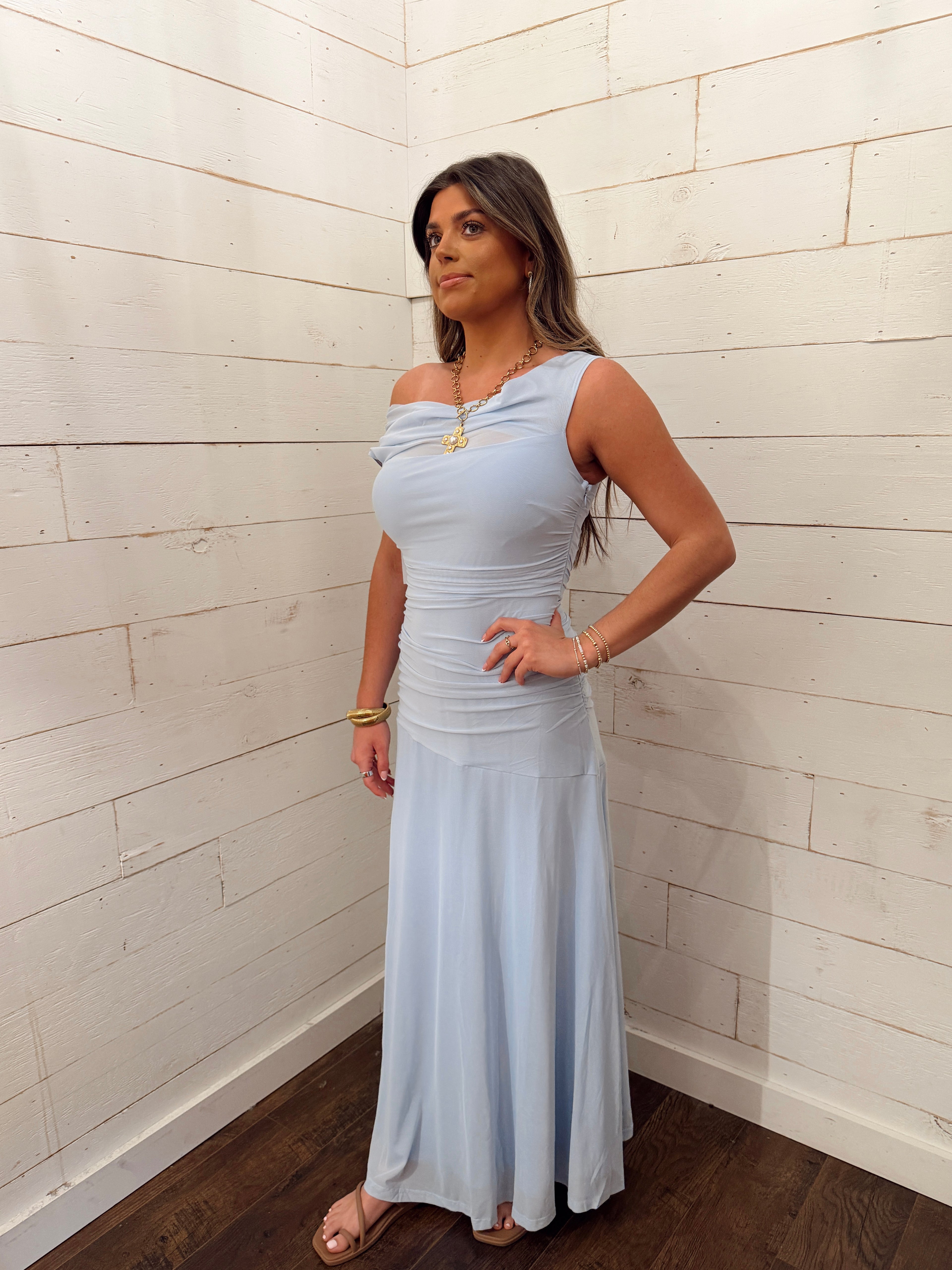 Off the Shoulder Maxi Dress