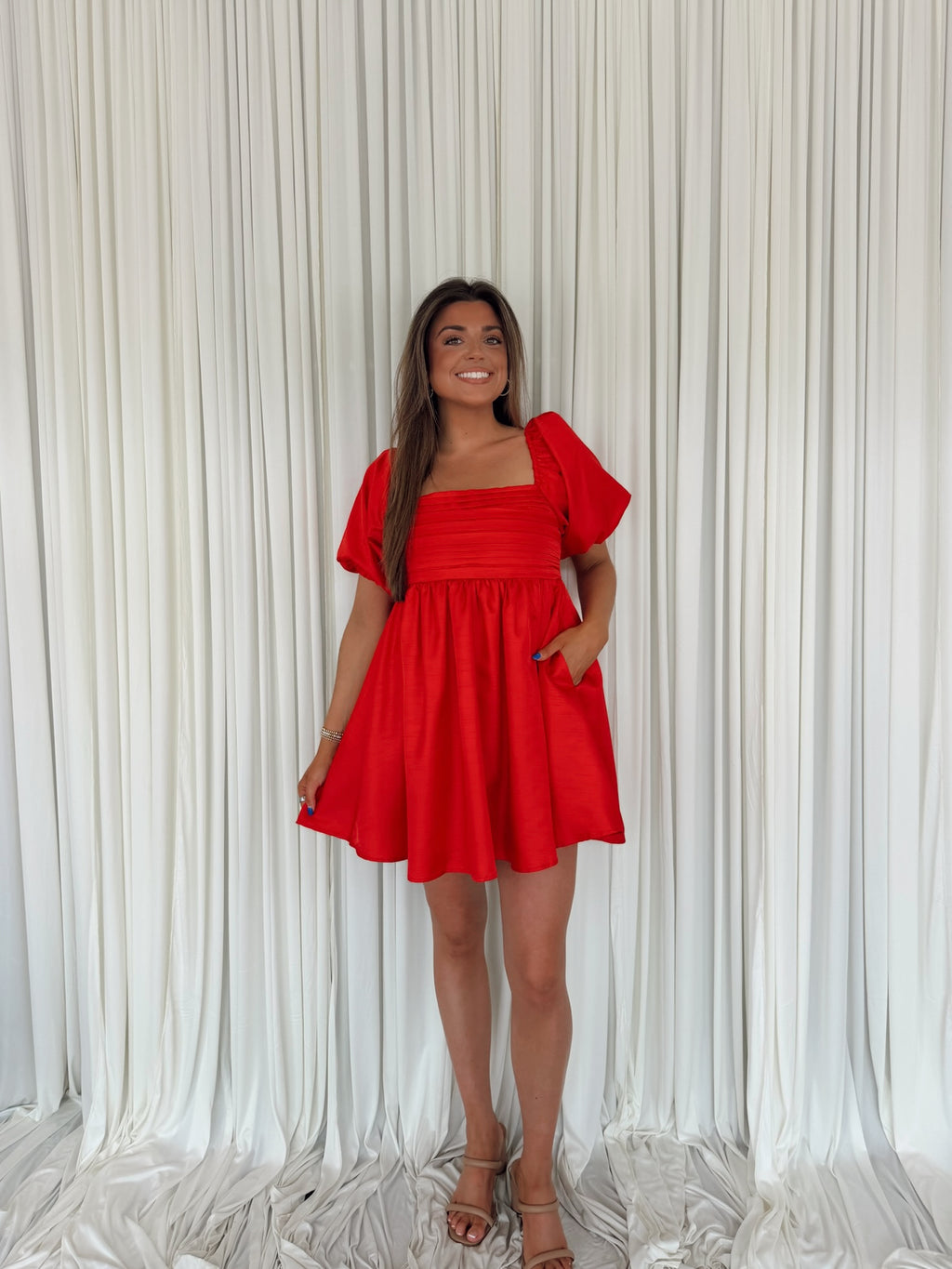 Square Neck Mini Dress