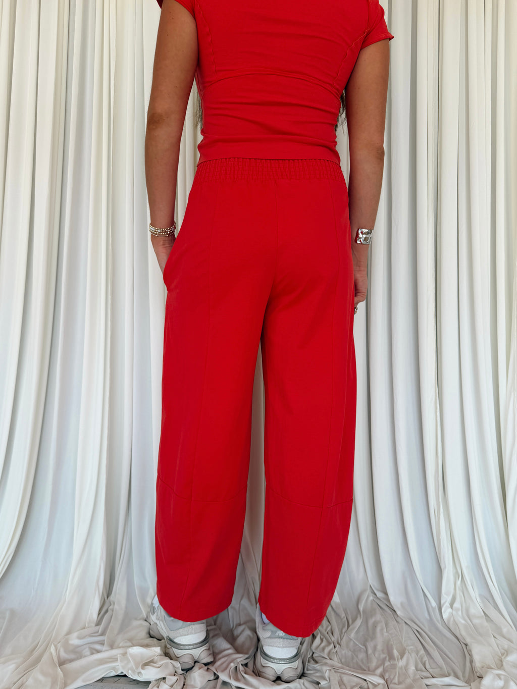 Mineral Washed Wide Leg Pants