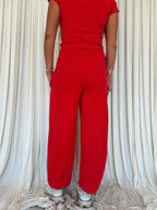 Mineral Washed Wide Leg Pants